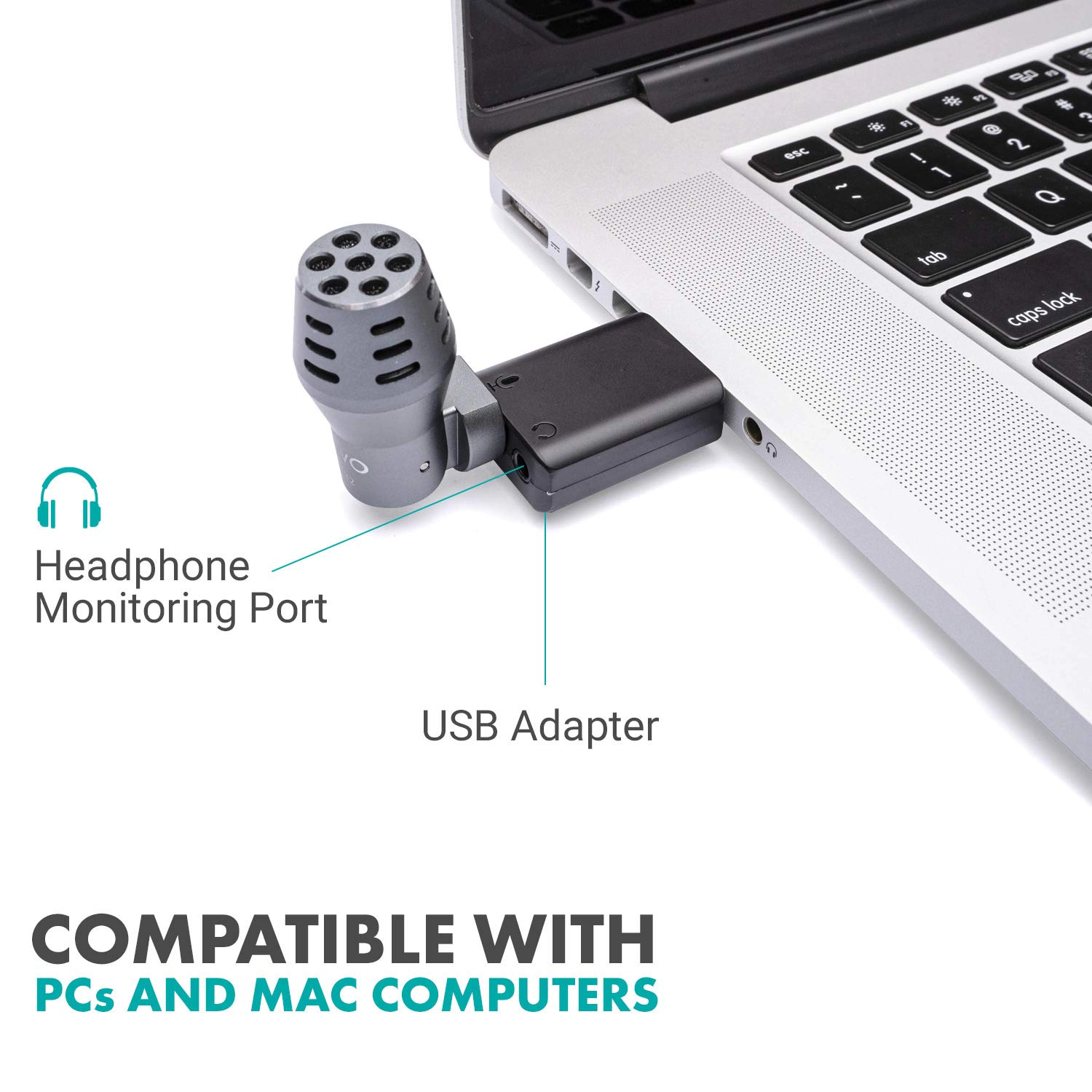 Movo DOM2-USB Mini Omnidirectional USB Computer Microphone for PC and Mac