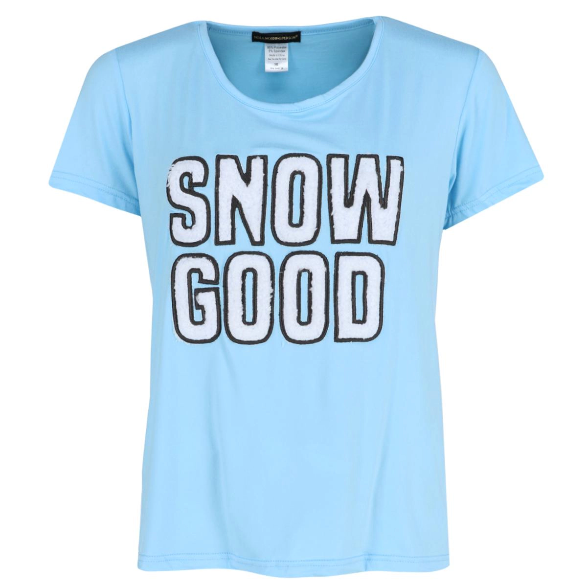 Not a Morning Person Women's Plus Snow Good Short Sleeve Lounge Set