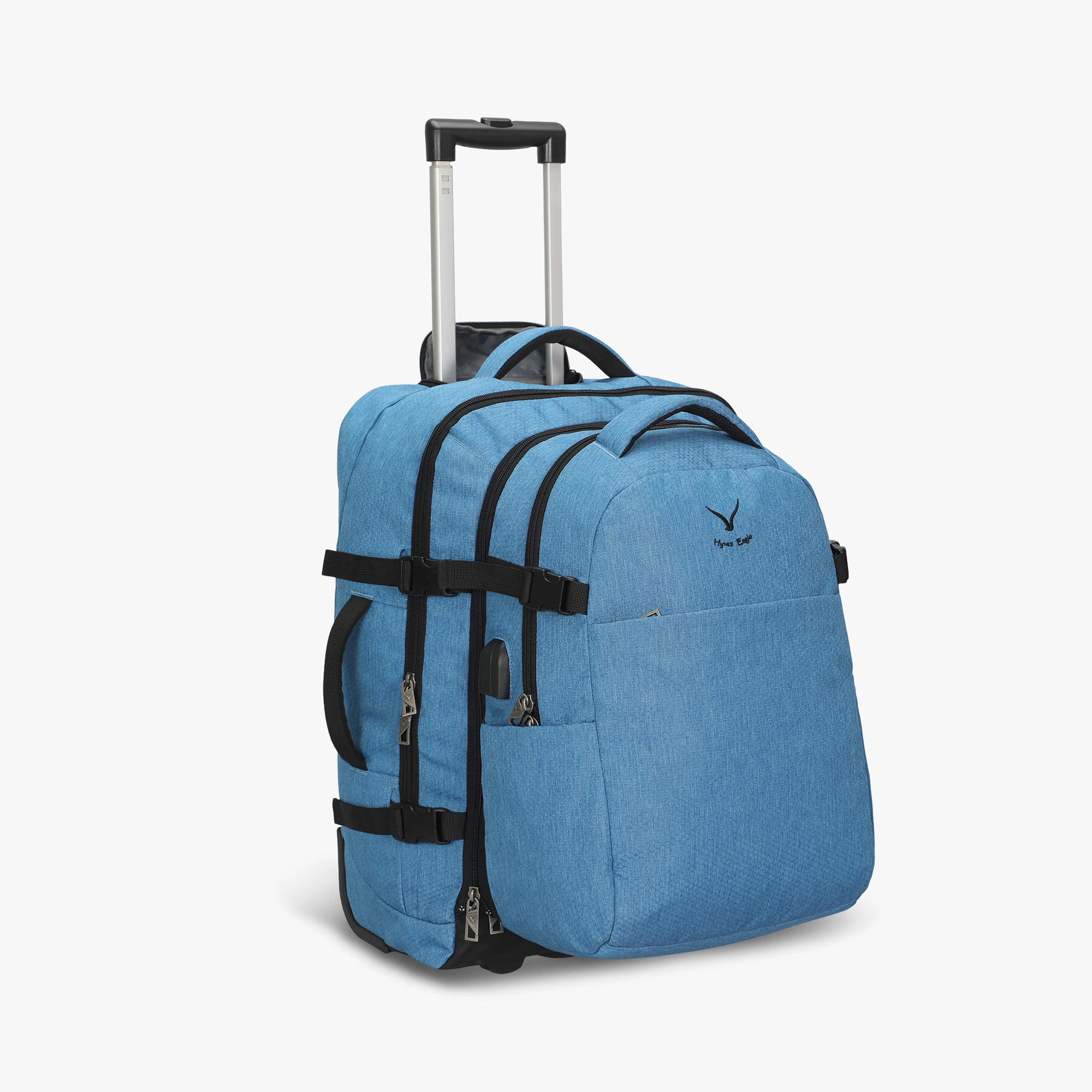 Hynes Eagle Unisex Rolling Travel Backpack Set (63L)