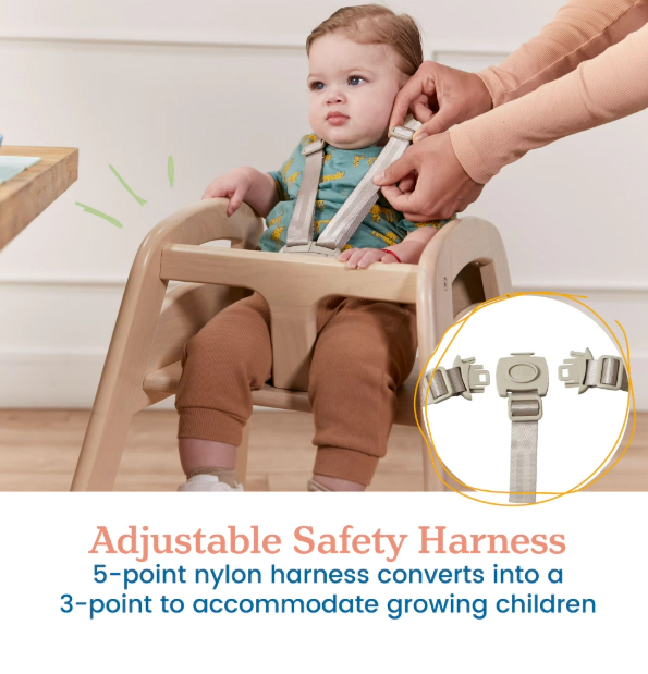 ECR4Kids Unisex ASATT High Chair, Antique White