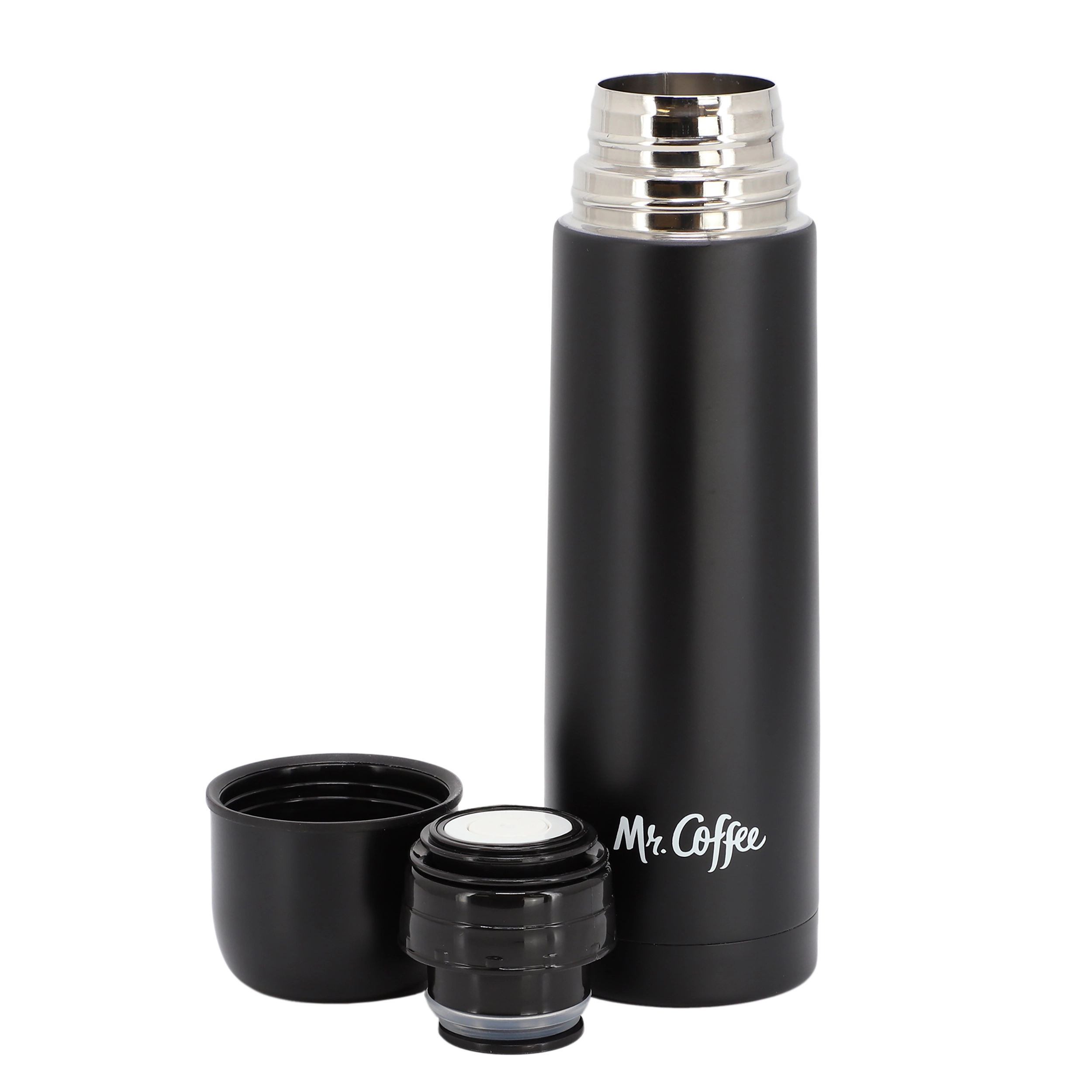 Mr. Coffee Javelin 2 Piece Thermal Bottle and Travel Mug Set Silver