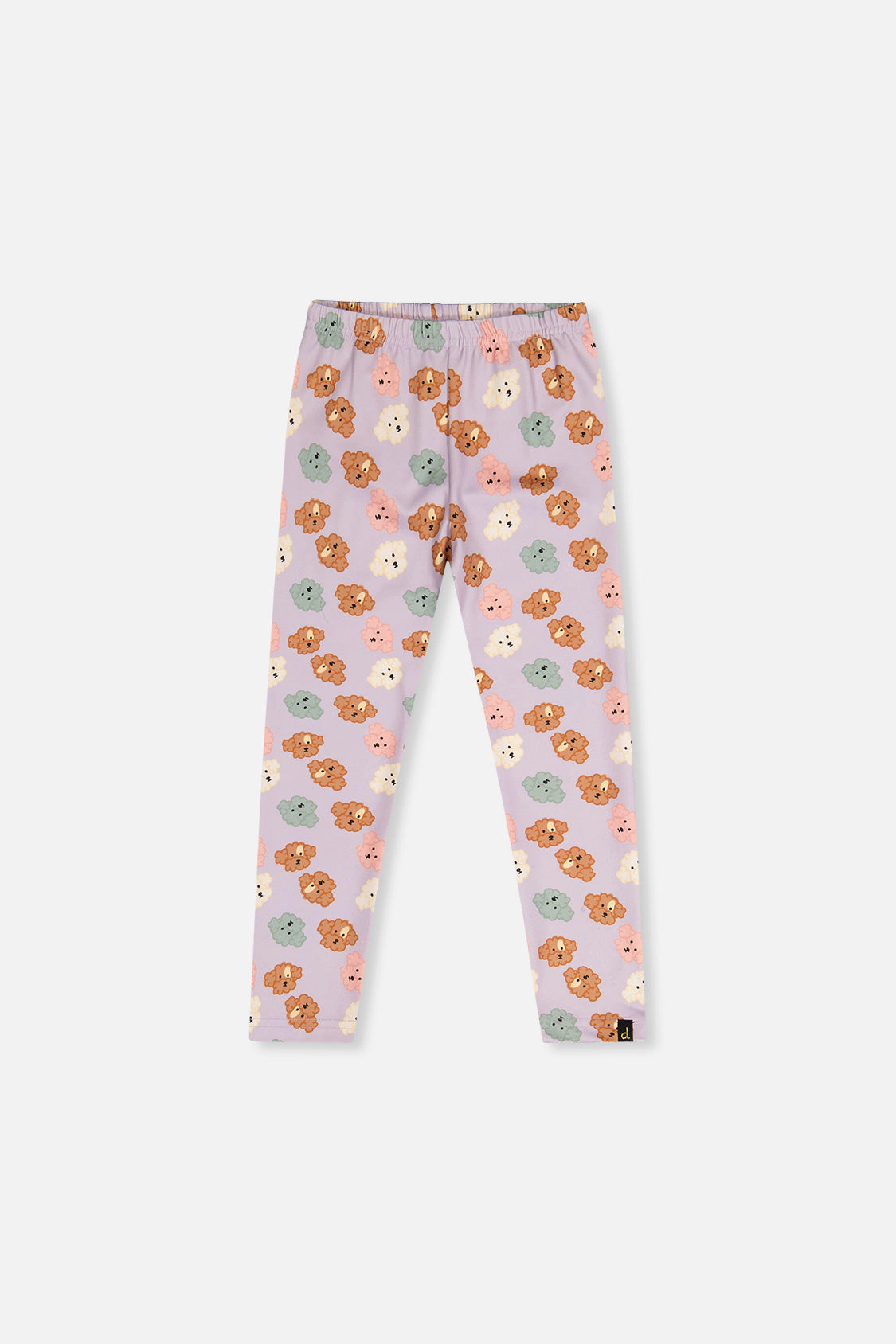Deux par Girls Poodle Print Organic Cotton Leggings