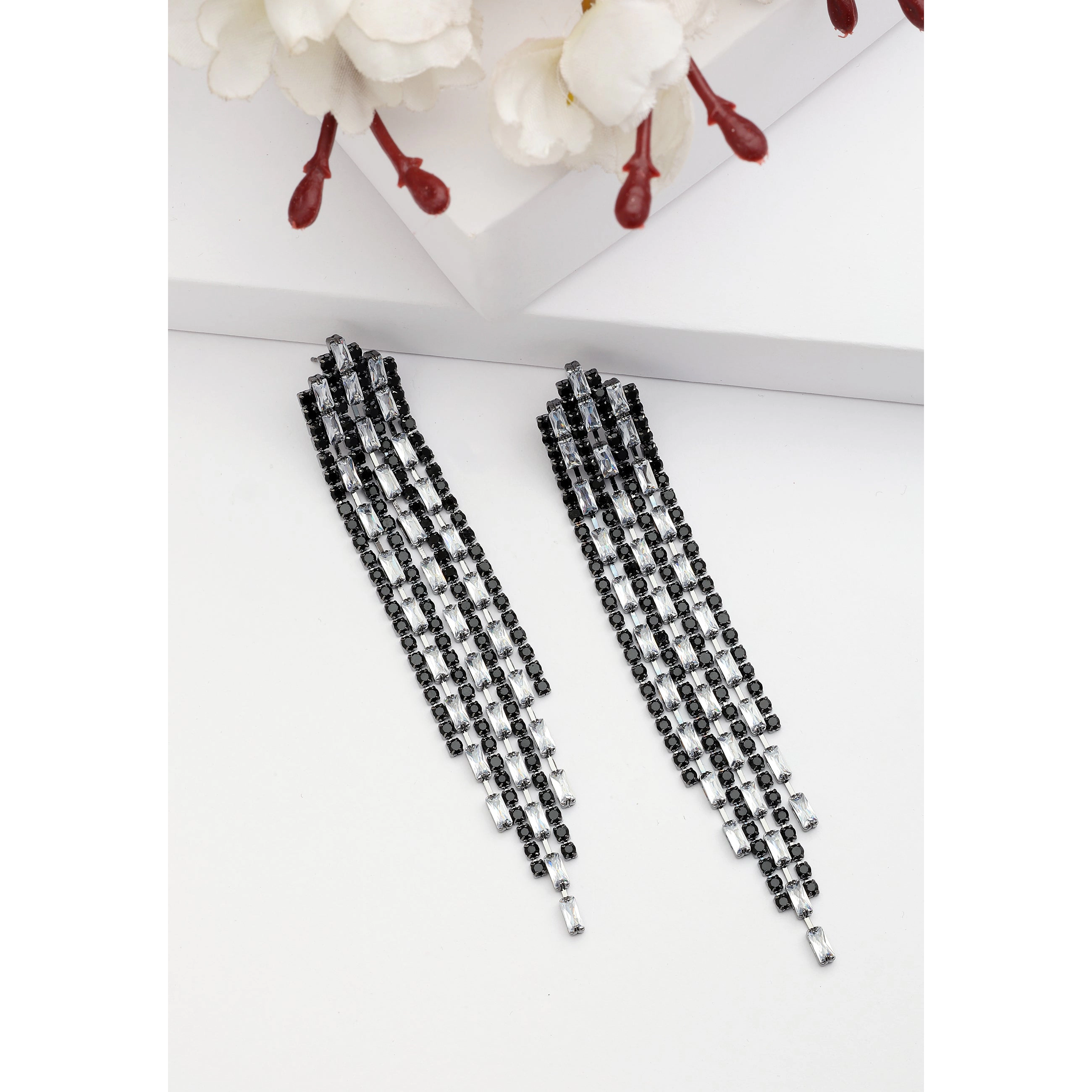 AGP PARIS Womens Diva Fringed Drop Earrings