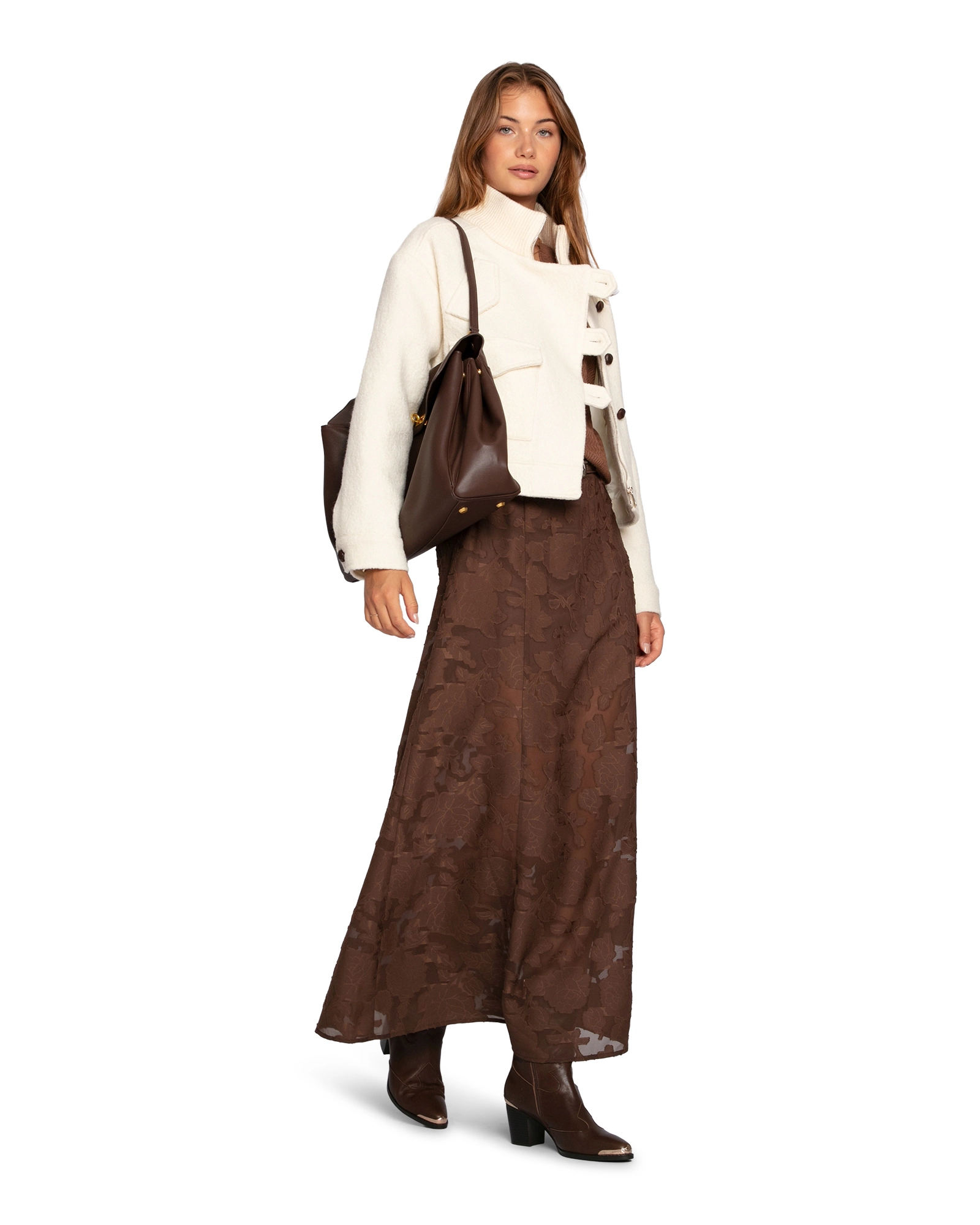 Belle & Bloom Crystal Skies Cropped Wool Rib Jacket
