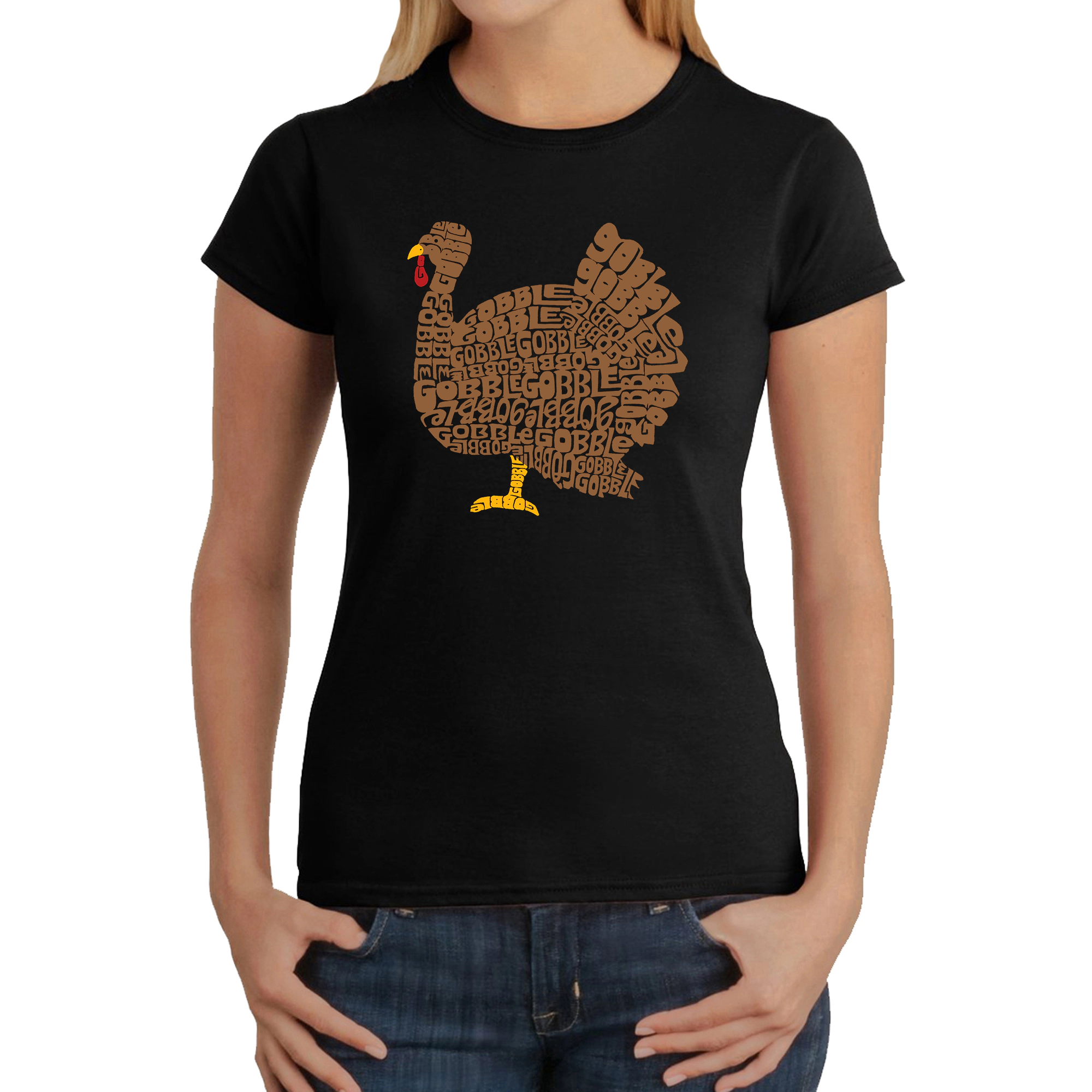 LA Pop Art Women's Word T-Shirt - Thanksgiving