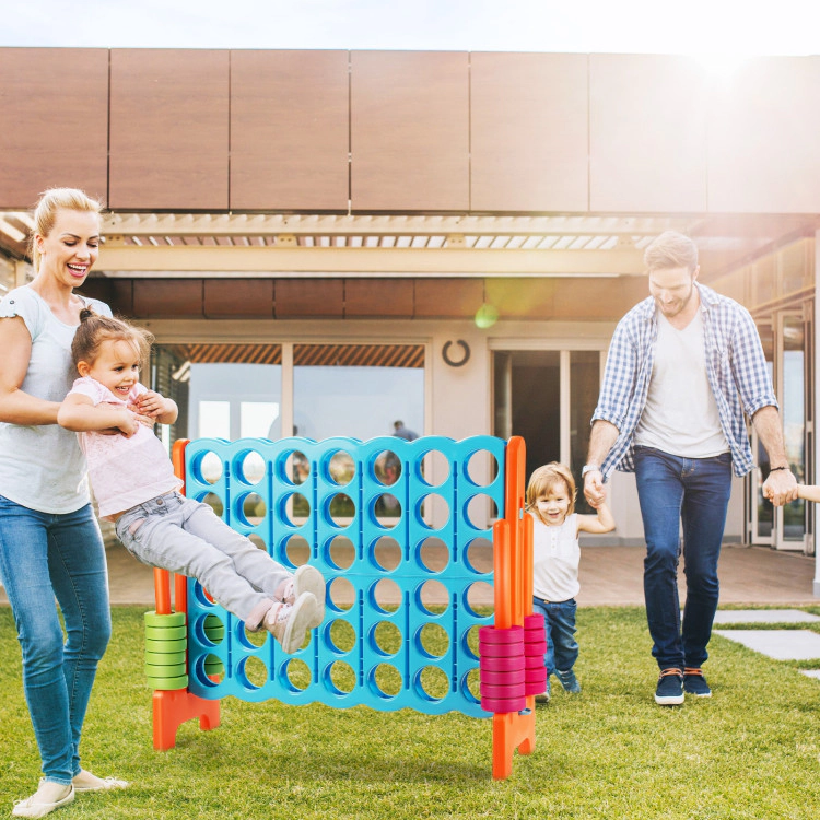Hivvago 4 in A Row 4-to-Score Giant Jumbo Game Set for Family Party Holiday