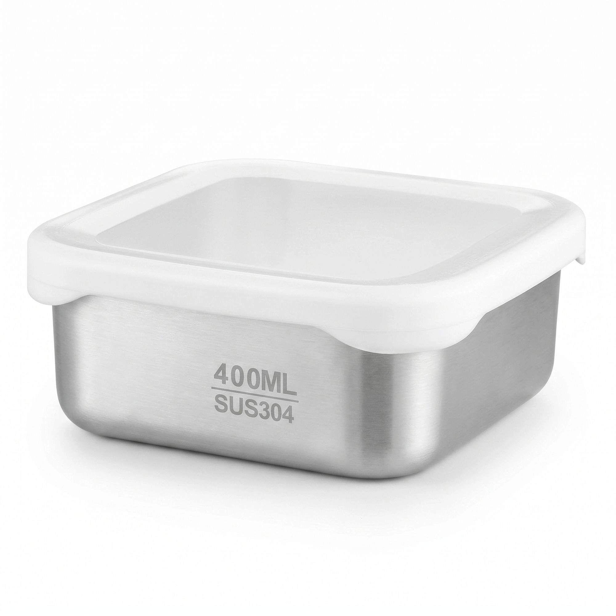 Alilang Unisex 2 Pack Stainless Steel Food Storage Container 400ml Airtight Lid Compact Meal Prep Box Reusable Kitchen S