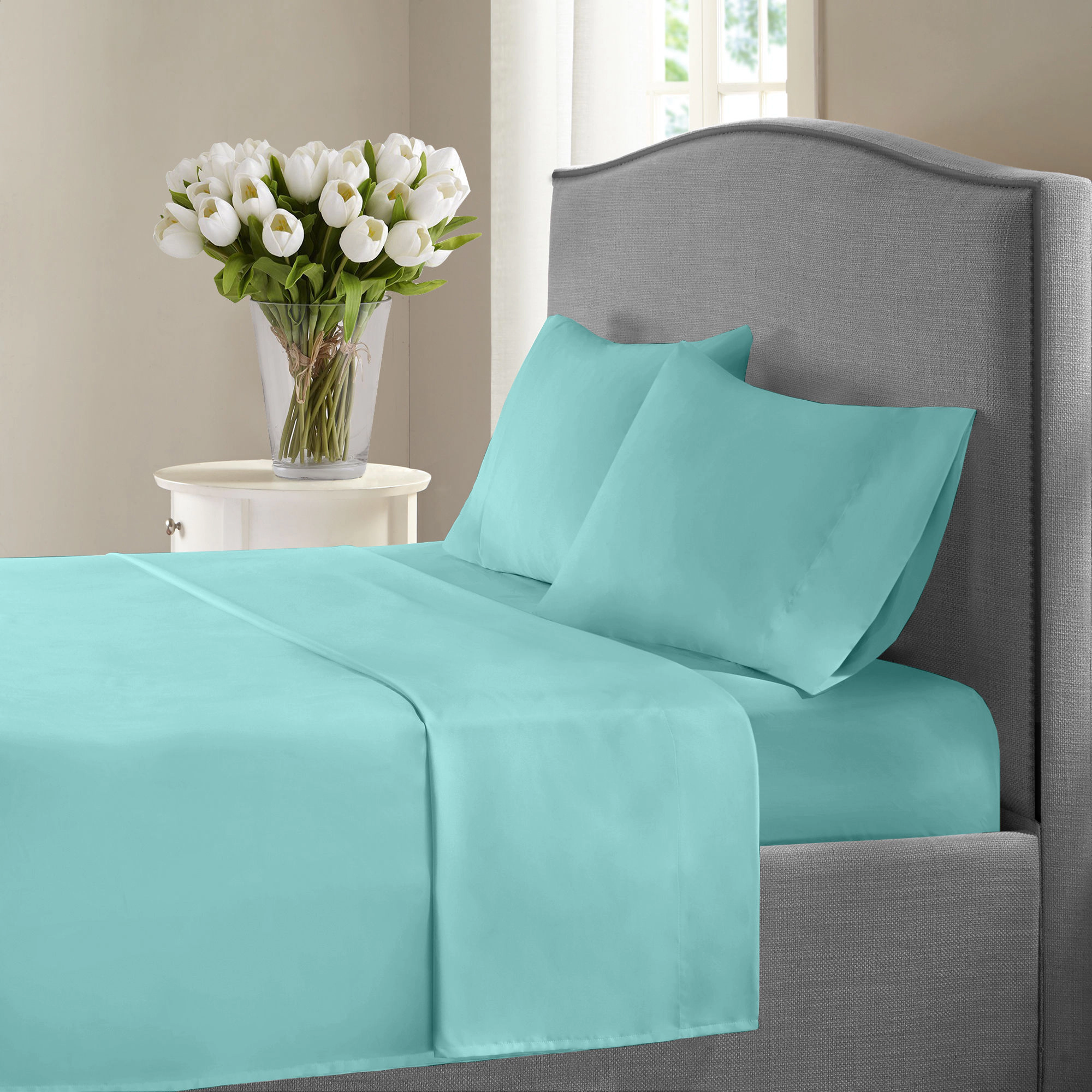 HSH Dream New York Collection 1200 Thread Count Solid Cotton Sheets – Deep Pocket Luxury Bed Set