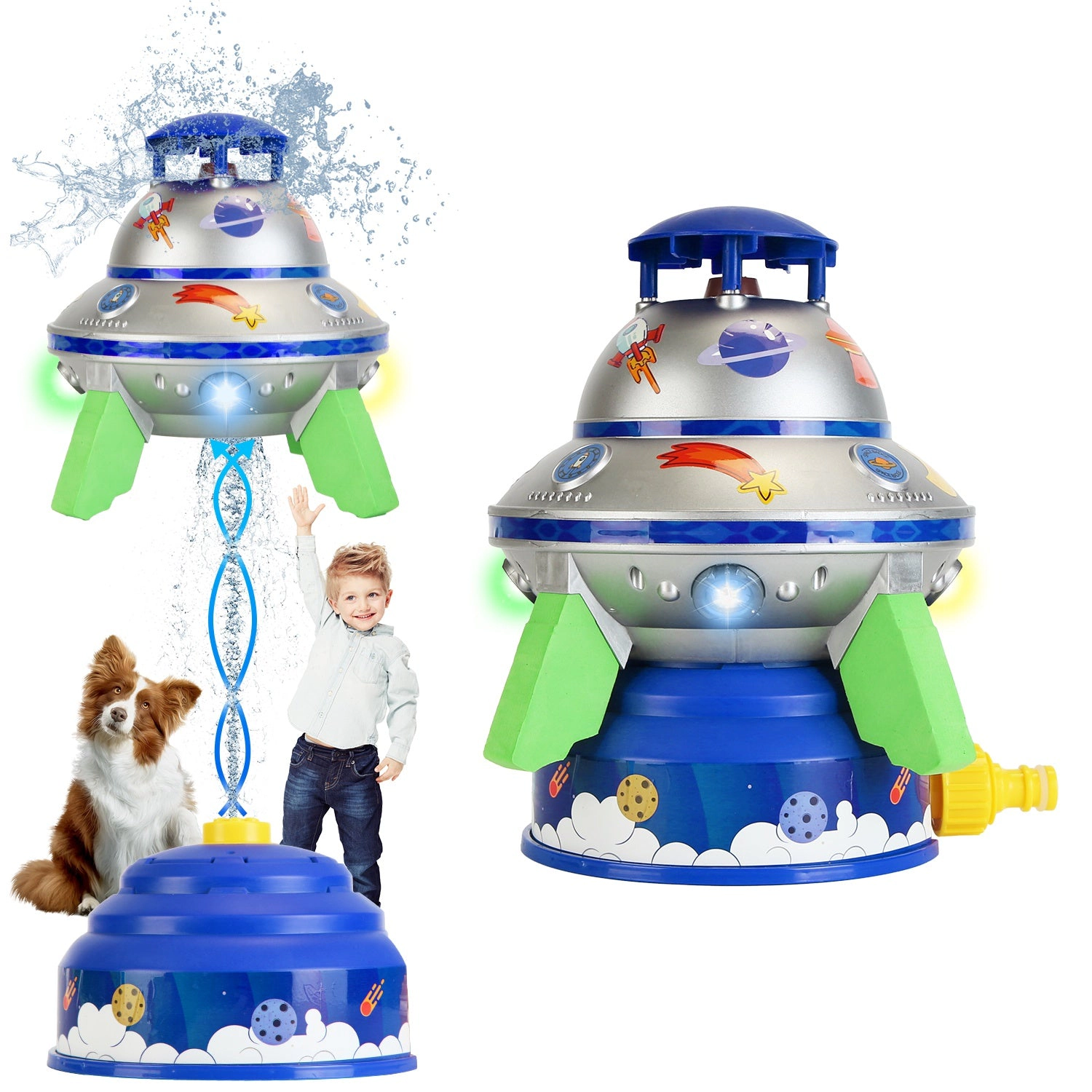 GBruno LED UFO Water Sprinkler Toy