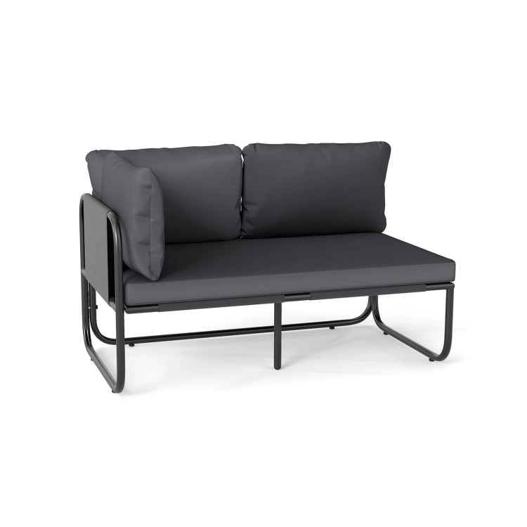 Hivvago Patio Loveseat Sofa Couch With Removable Pillows And Seat Cushion