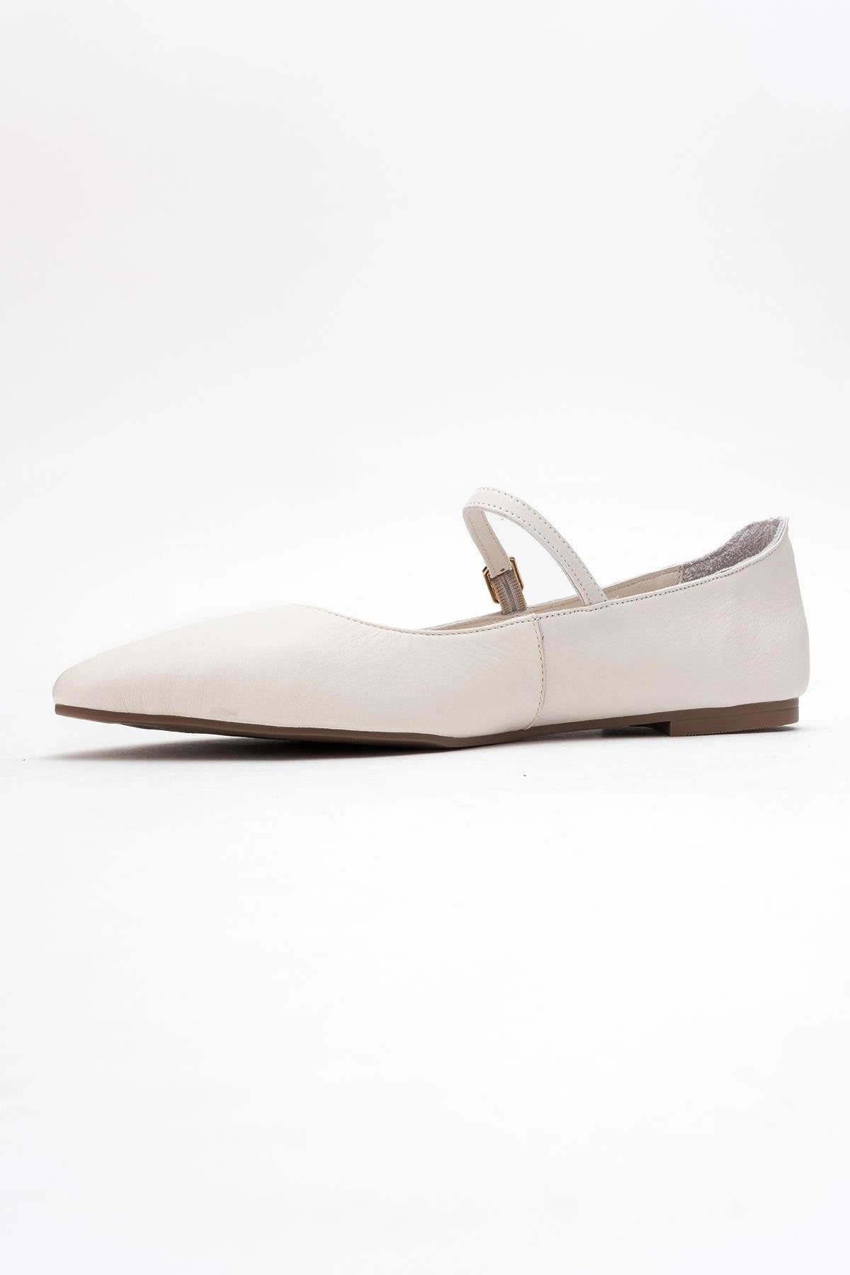Forever & Always Womens Lara Leather Mary Jane Flats