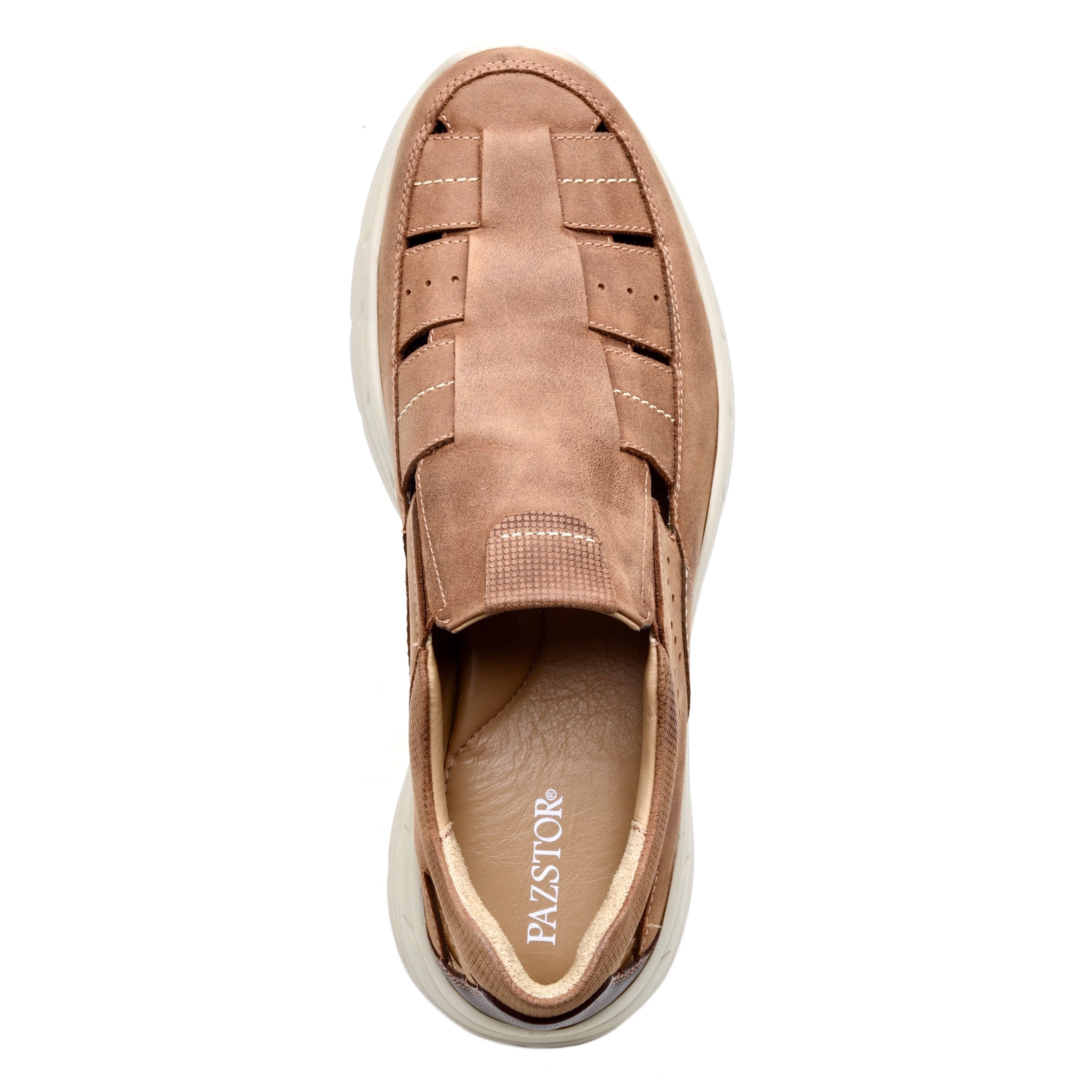 Pazstor Men's Closed-Toe Leather Fisherman Sandals Abdiel