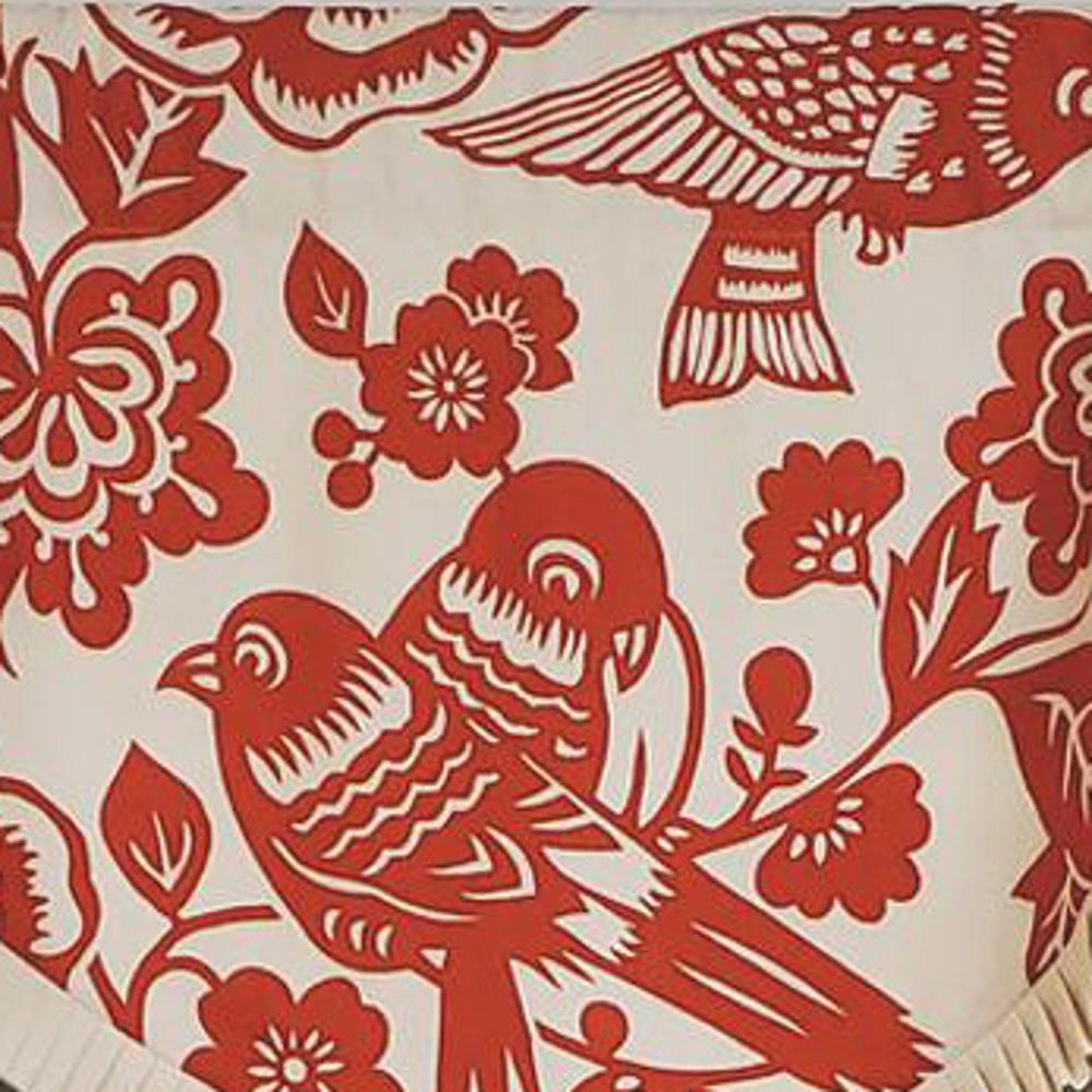 RLF Home Modern Design Classic Lovebird Cornice Style Window Valance 50" x 17" Orange