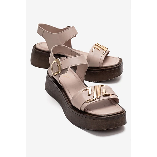 Forever & Always Womens Lone Leather Platform Sandals