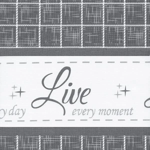 Kate Aurora Country Farmhouse Gingham Plaid Check Live~Laugh~Love 3 Pc Kitchen Curtain Set
