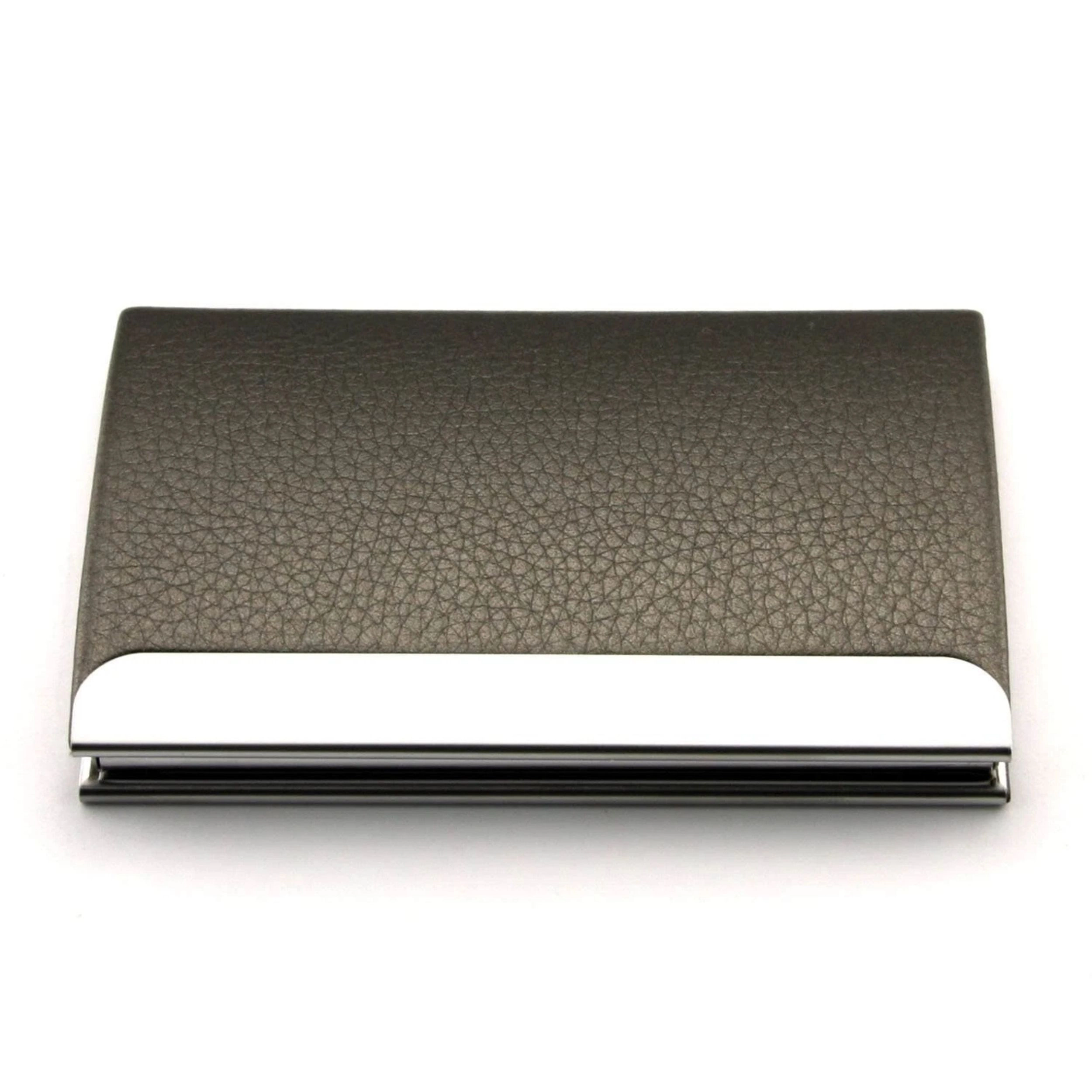 Home Collection PU Leather Metal Business Card Holder Slim Wallet for Credit & ID Cards