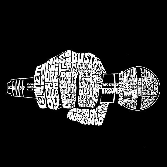 LA Pop Art Girl's Word Art Sweatshirt - 90's Rappers