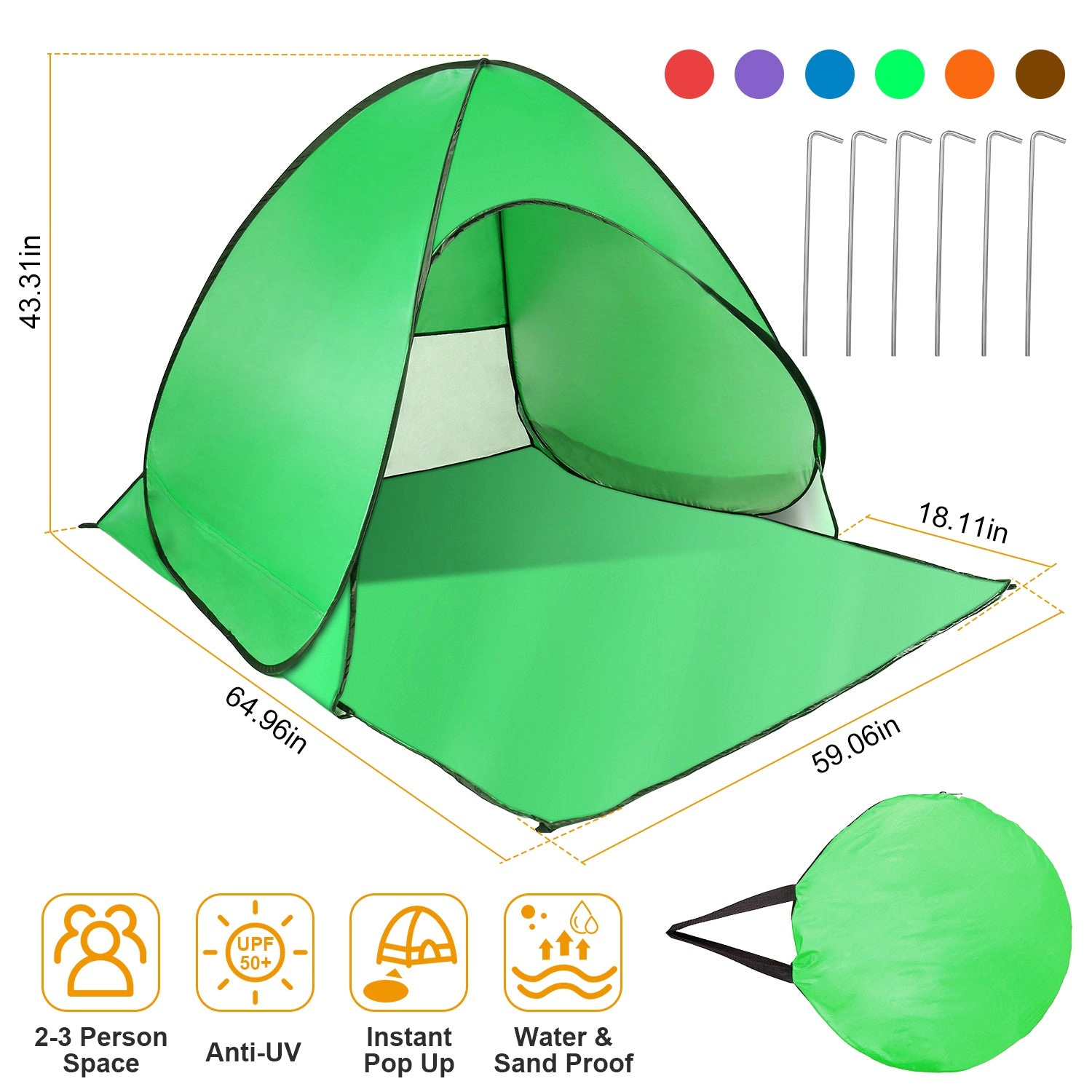 IMounTEK Unisex Waterproof Pop-Up Beach Tent