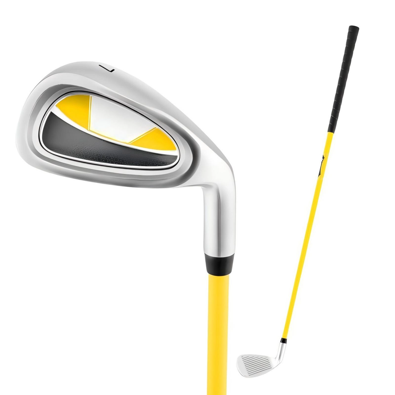 SUGIFT Junior #7 Iron Golf Club 30-in Length Ages 8-10 Green/Yellow with Headcover