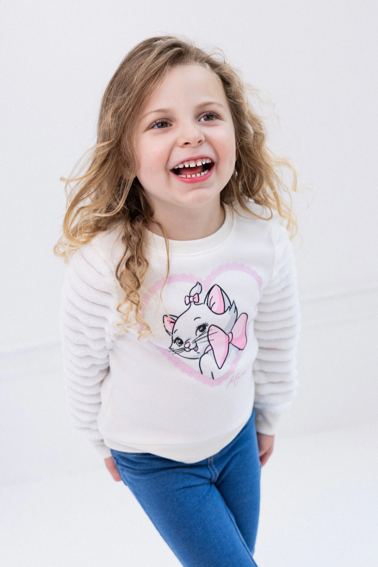 Disney Girls' Faux Fur Sweatshirt