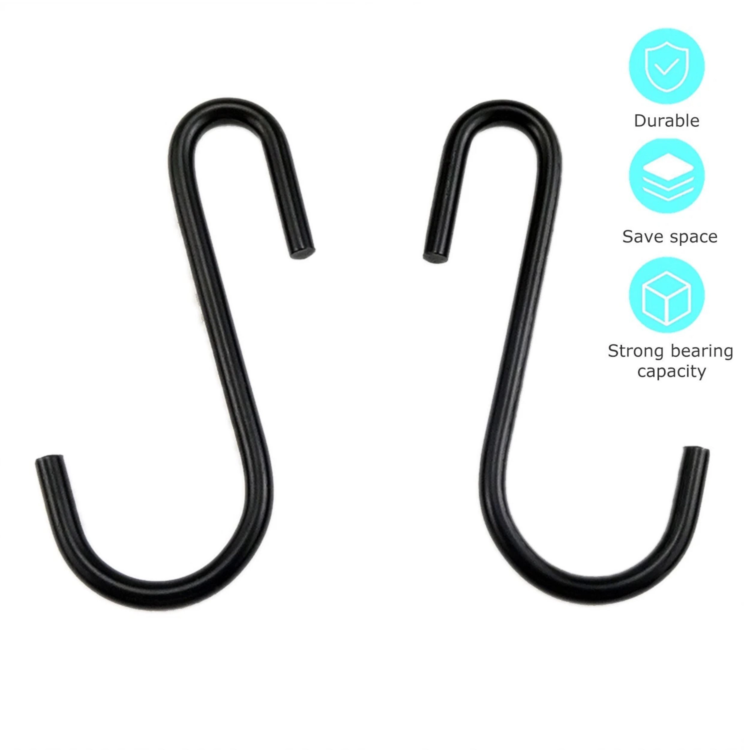 Home Collection Pack of 10 Heavy Duty Steel S Hooks Hanging Pot Pan Organizer