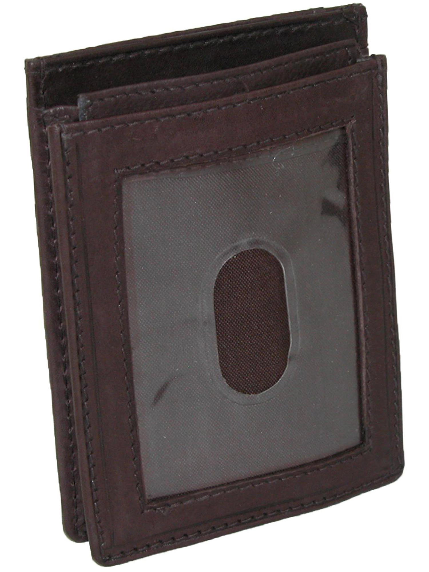 Paul & Taylor Men's Leather Front Pocket Credit Card ID Holder Wallet