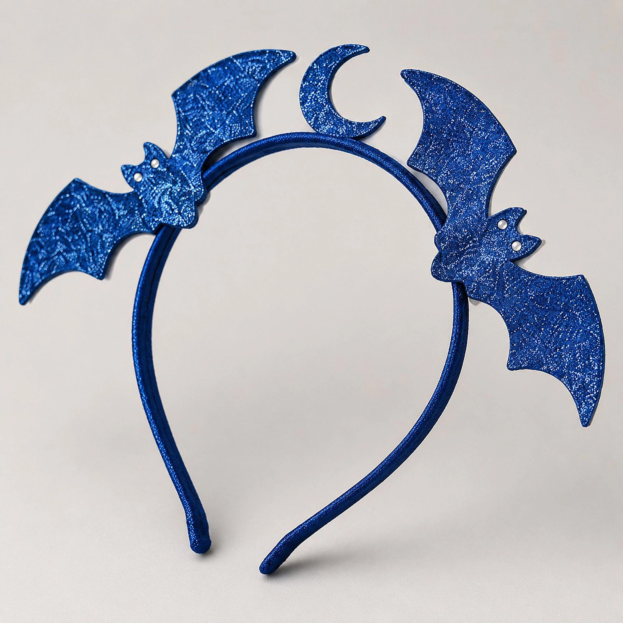 Alilang Women's 5-Piece Glitter Bat Moon Halloween Headband Set