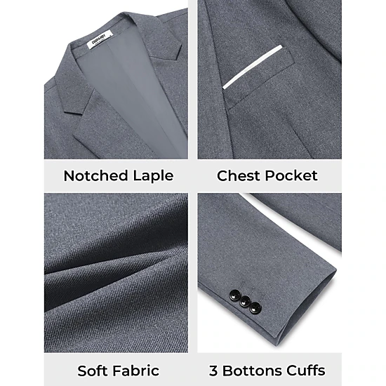 COOFANDY Men's Slim Fit Notch Lapel Casual Blazer Sport Coat Suit Jacket