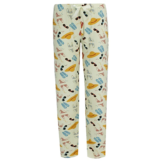 Roll Outta Bed Women's Vacation Polysuede Open Bottom Pajama Pants