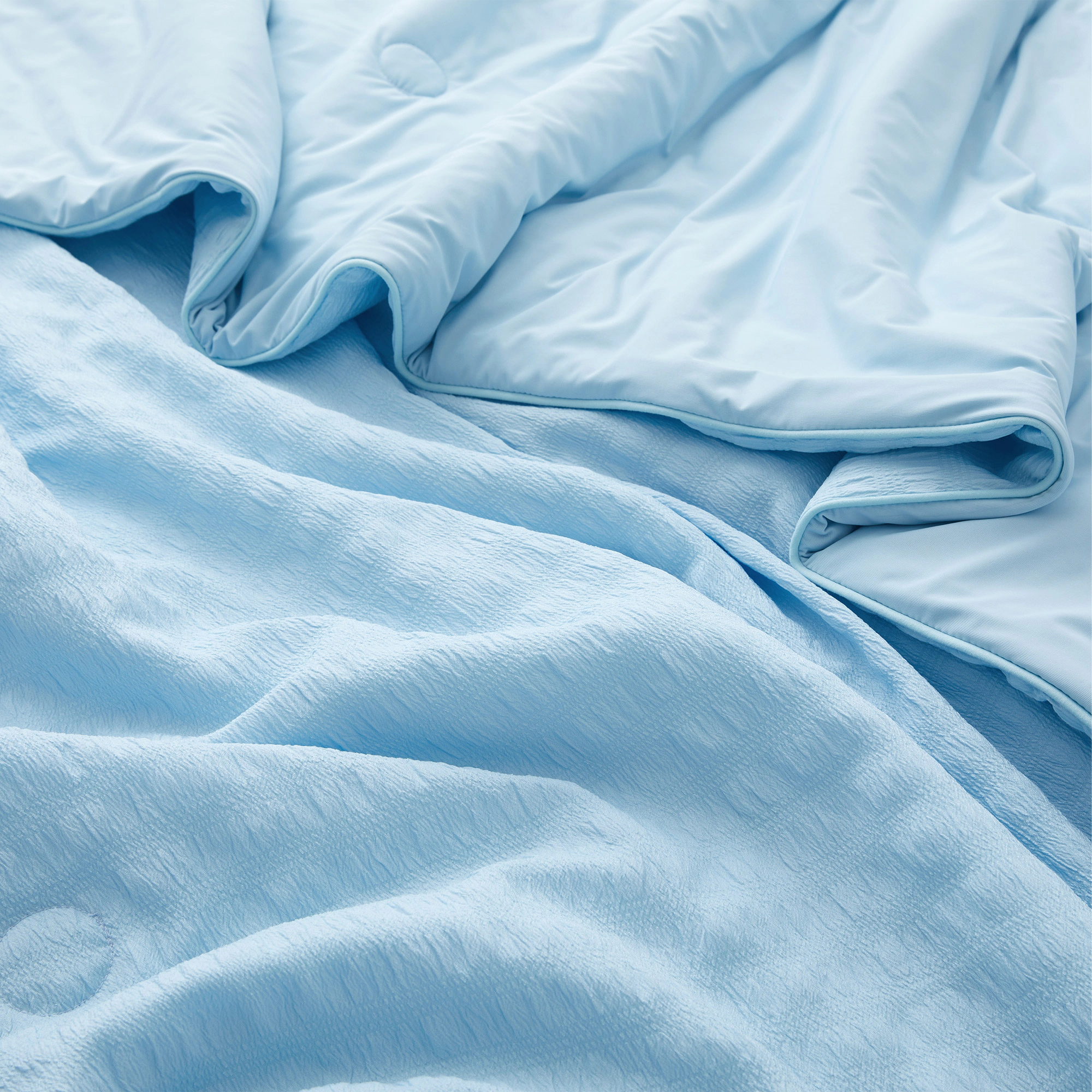 PEACENEST Reversible Cooling Seersucker Blanket, Lightweight Breathable All-Season Bedding