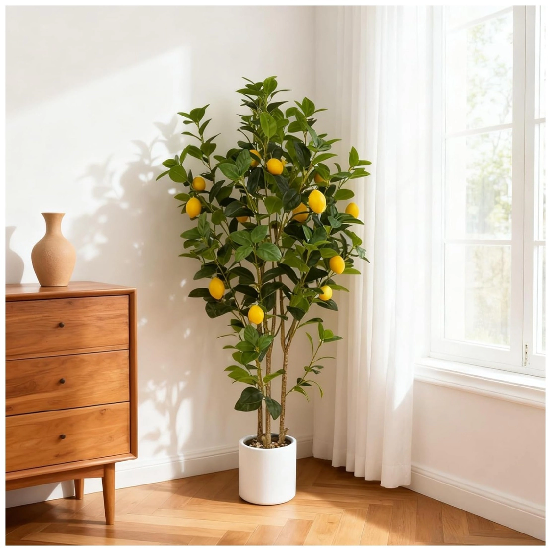 BebreezChic Lifelike Artificial Tree for Indoor & Outdoor,Faux Planter Potted Fake Tree Flower, for Home, Office