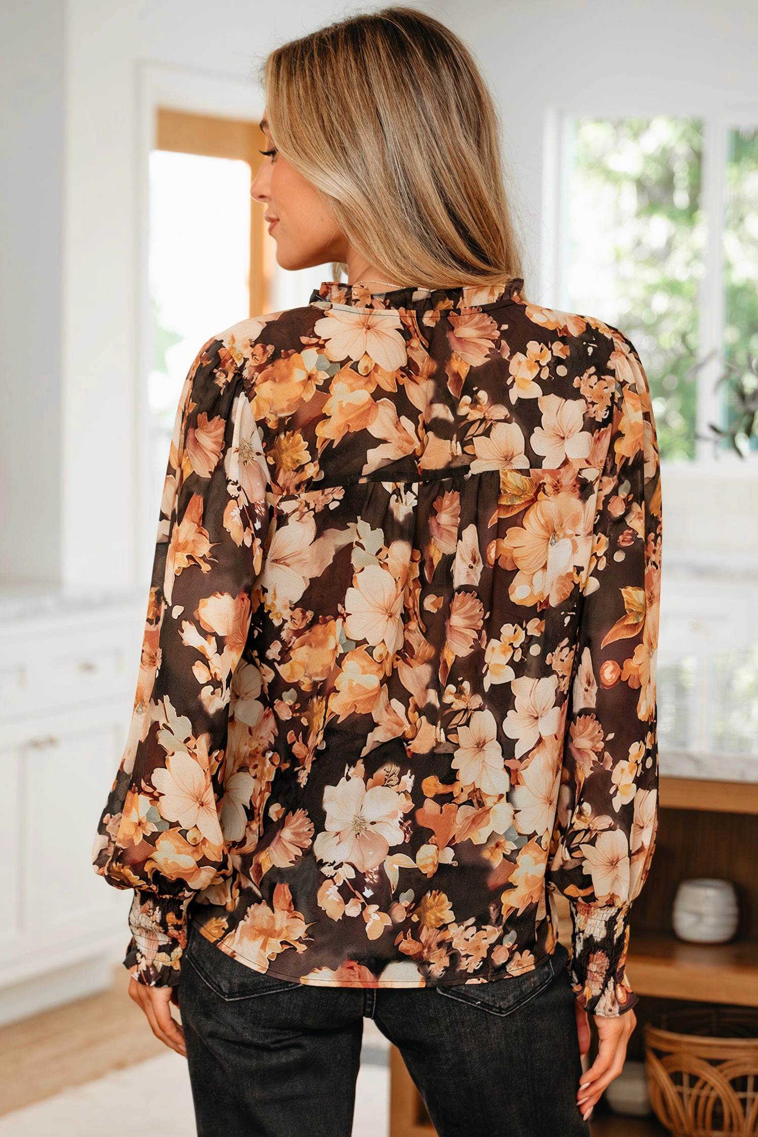 Threaded Pear Women's Cali Puff Sleeve Breezy Blouse
