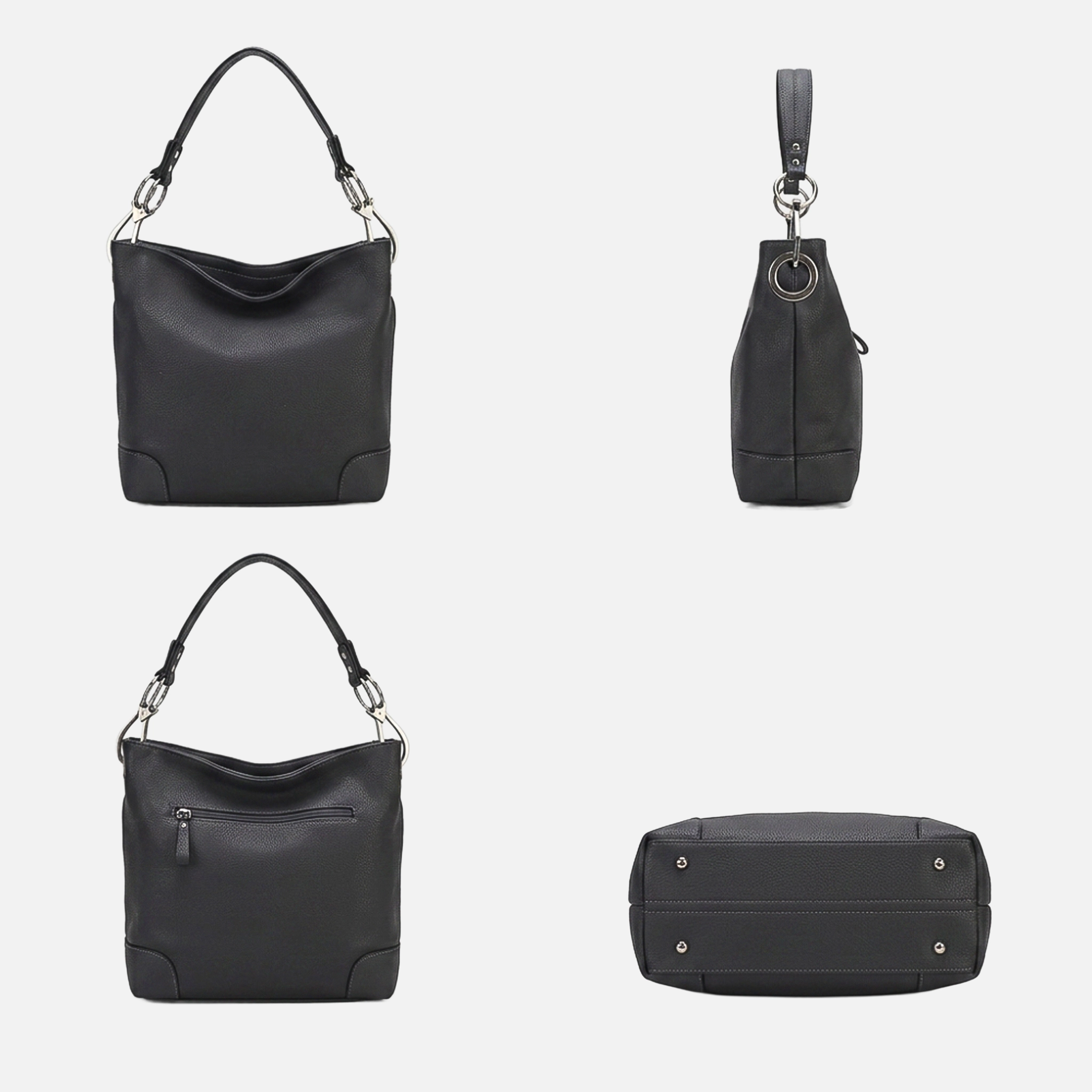 MKF Collection by Mia K Viviana Hobo Bag with Wristlet, Vegan Leather Handbag Set