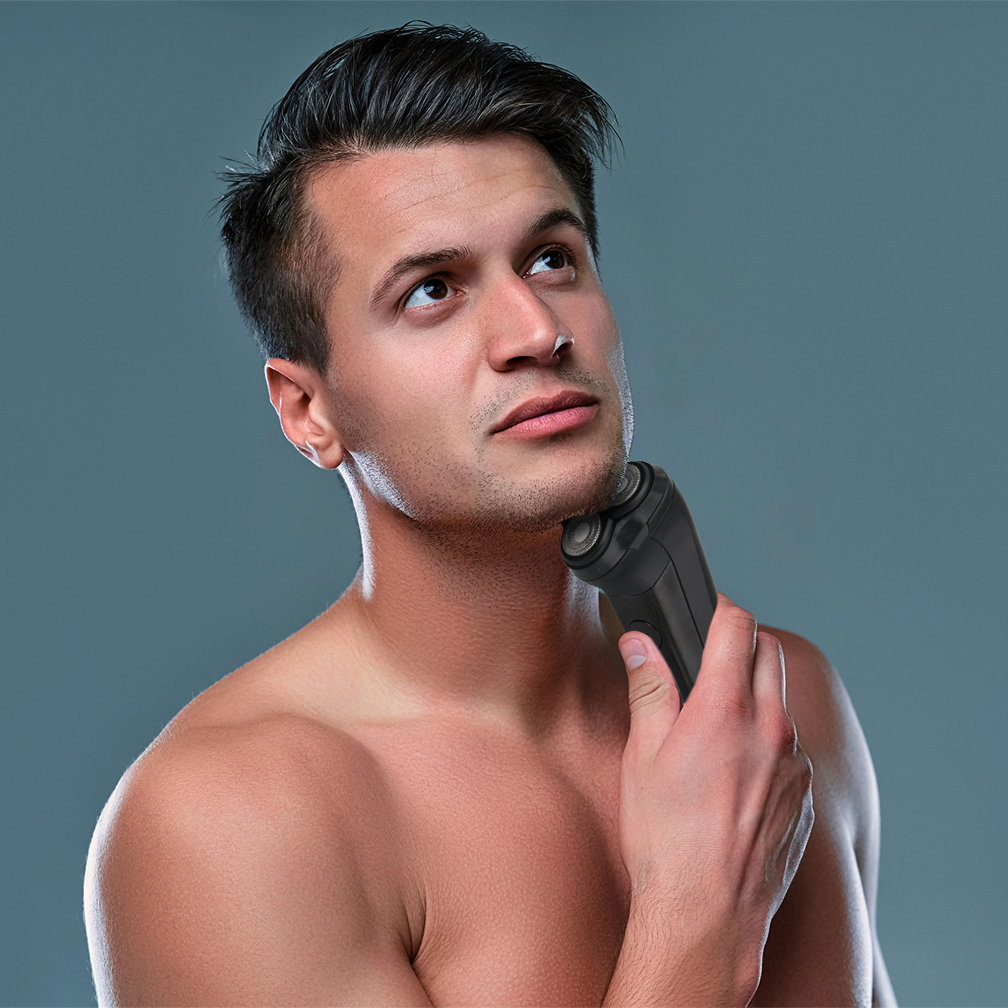 Pursonic Men's Rechargeable Electric Shaver with 3D Floating Blades & Double Ring Knife Net for Precision Grooming