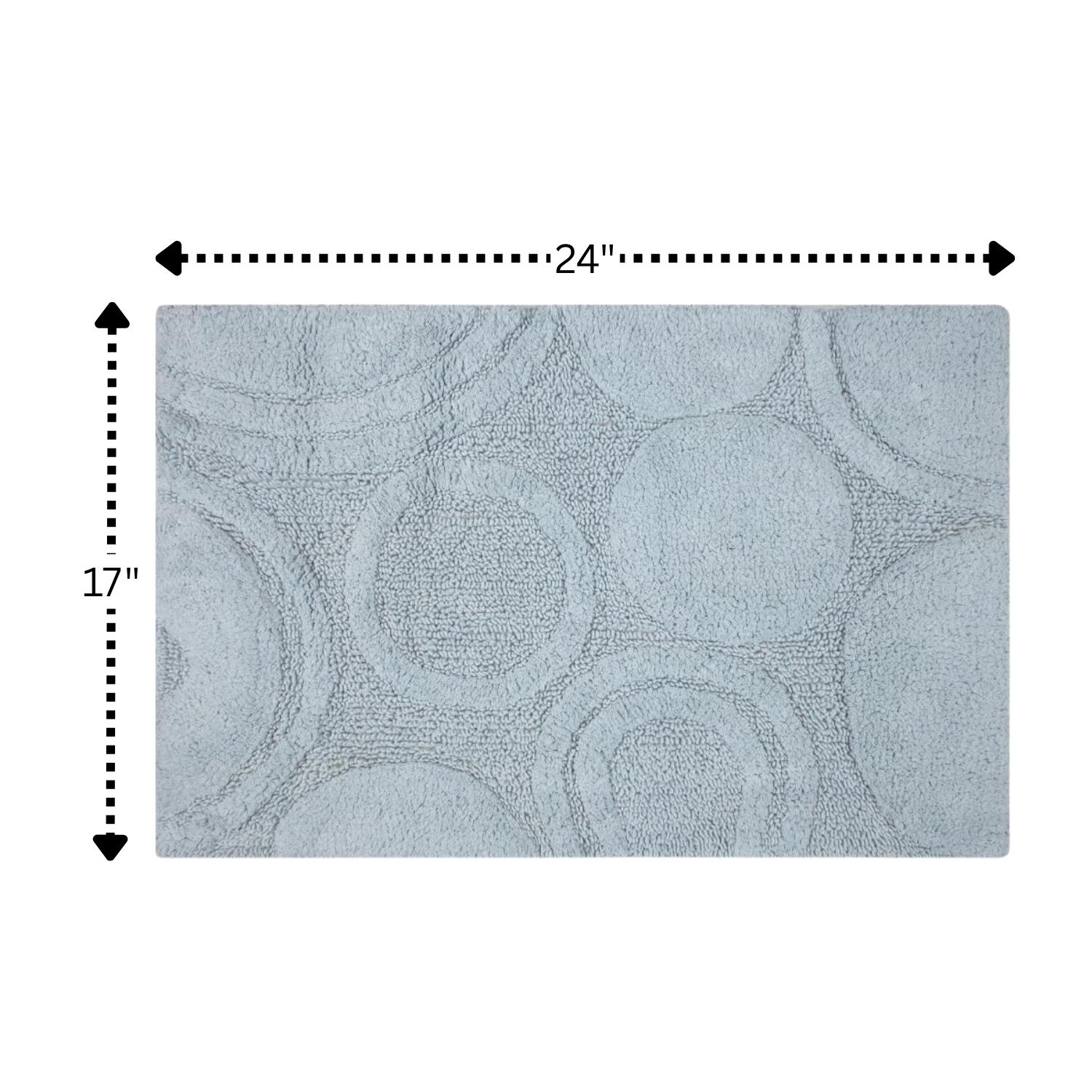 Knightsbridge Orbit Bath Rug Cotton Non Skid Back