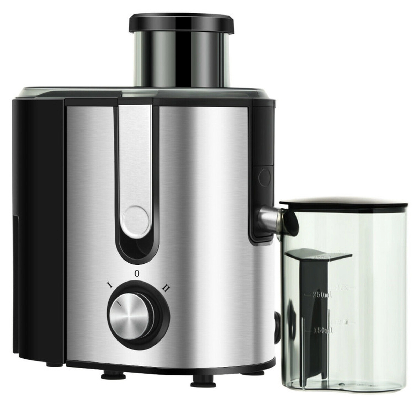 SUGIFT 400W Dual-Speed Stainless Steel Centrifugal Juicer Machine with 2.5-in Wide Feed Chute and Anti-Drip Spout
