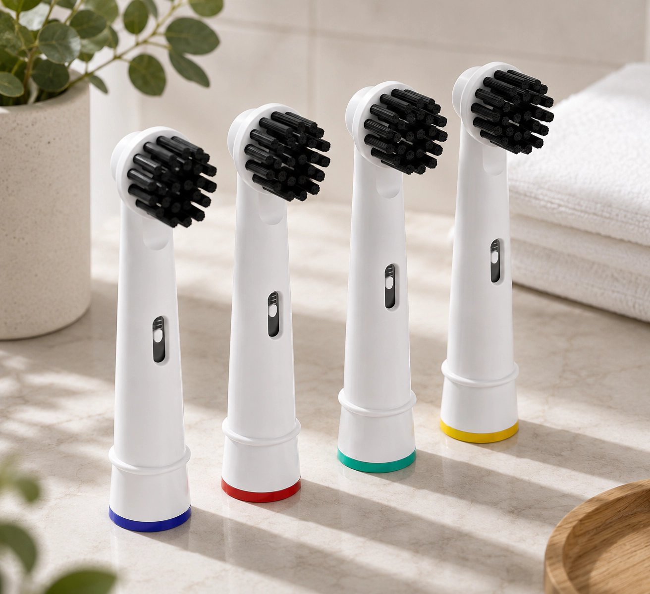 Pursonic Unisex Charcoal Infused Whitening Replacement Brush Heads for Electric Toothbrushes