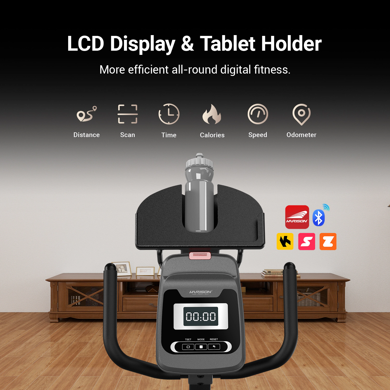 HARISON Semi-Commercial Recumbent Exercise Bike, 450 LB Capacity, Quiet Magnetic Resistance, LCD & Tablet Holder
