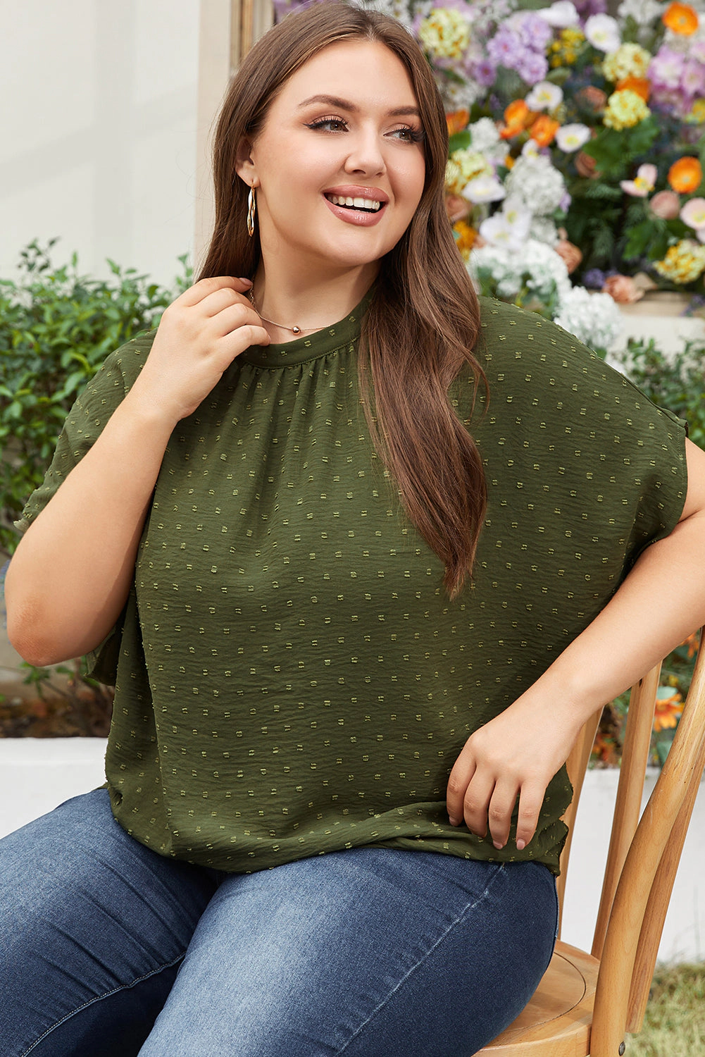 Threaded Pear Women's Kataleya Mock Tied Nape PLUS Top