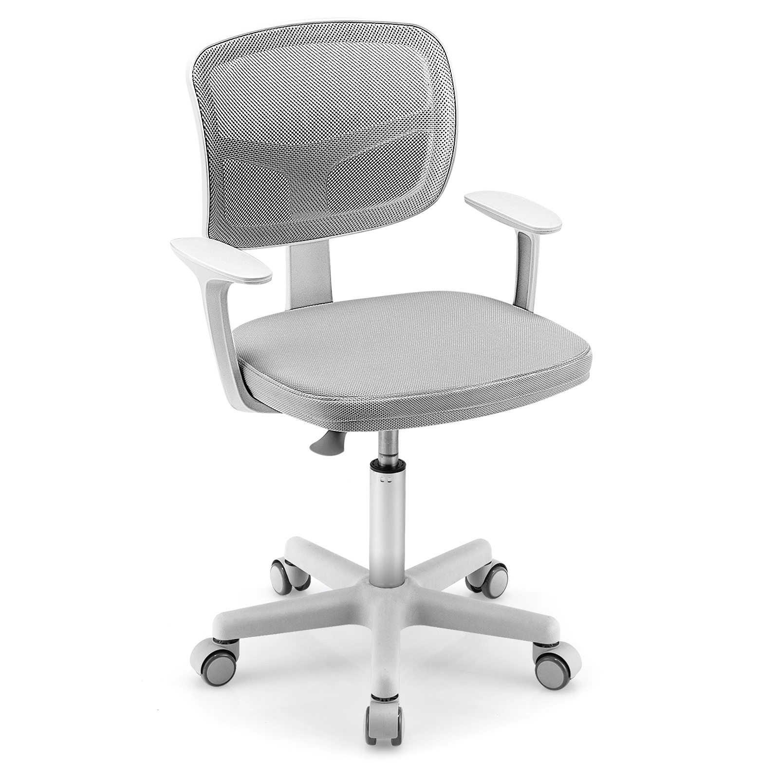 SUGIFT Ergonomic Adjustable Desk Chair Armrests & 5 Rolling Casters 330-lb Capacity for Kids Blue Pink Turquoise Purple