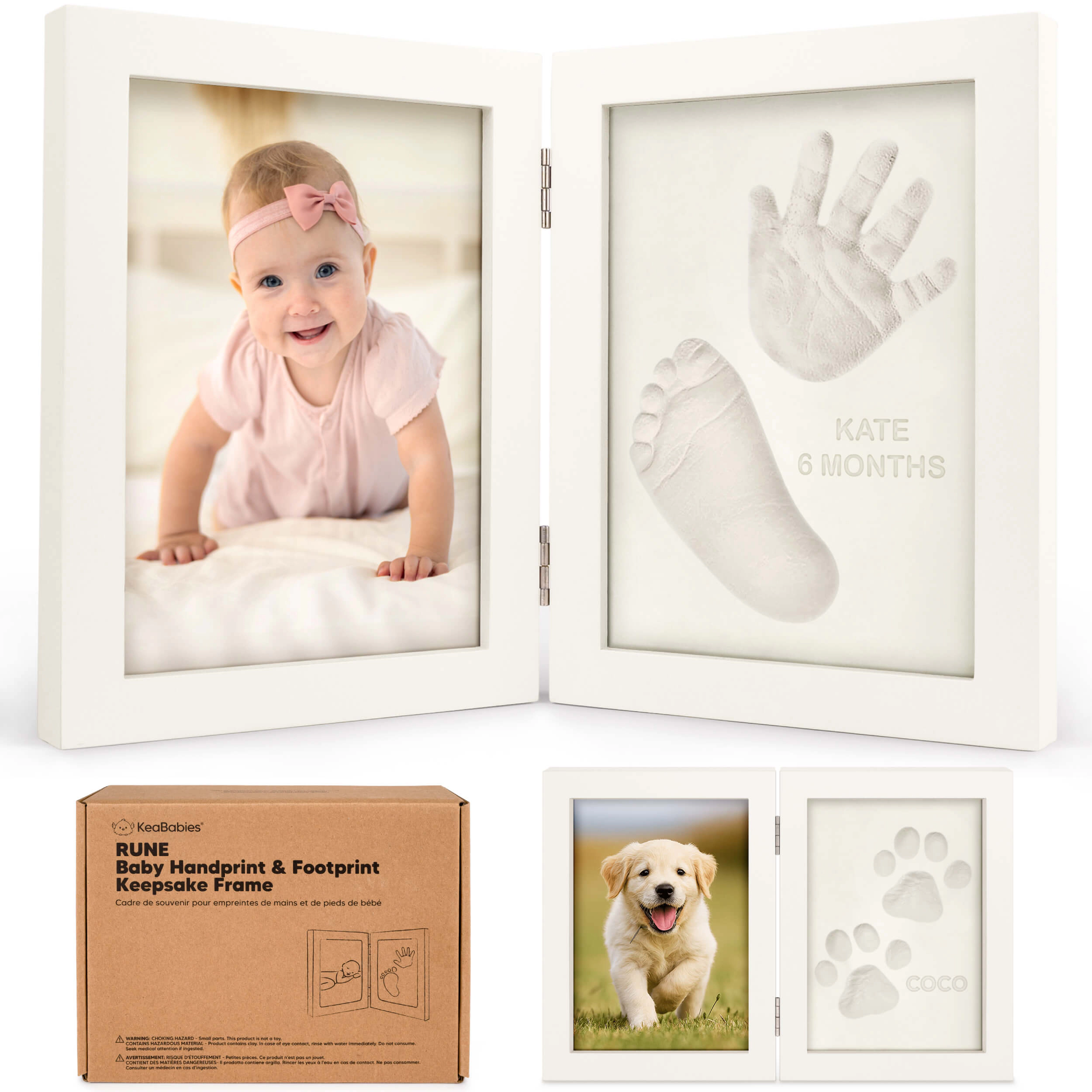 KeaBabies Rune Hand & Footprint Keepsake Frame