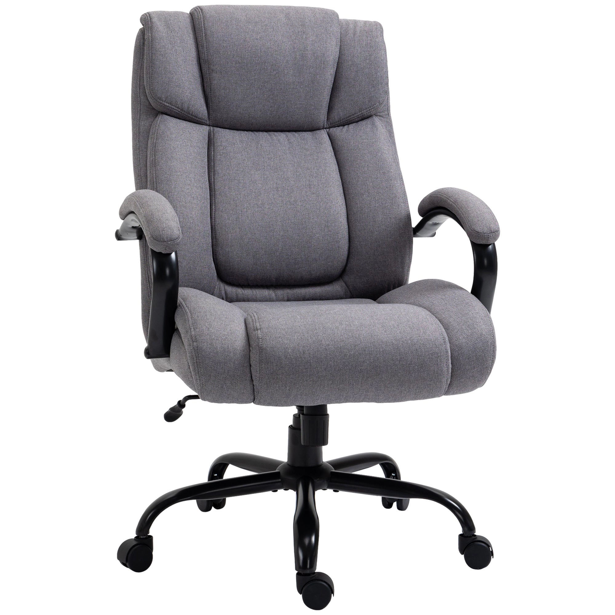Platinum-Level Office Chairs Big and Tall Executive Office Chair All Day Comfort With Wide Seat Linen Fabric Adjustable