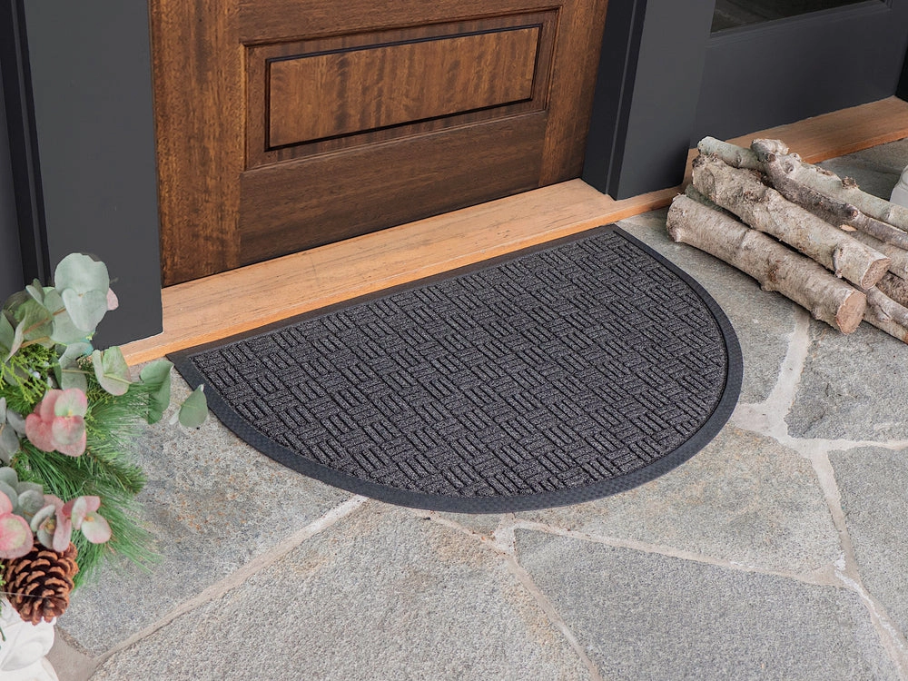 Envelor Half-Round Outdoor Non-Slip Entrance Door Mat - 24" x 36"