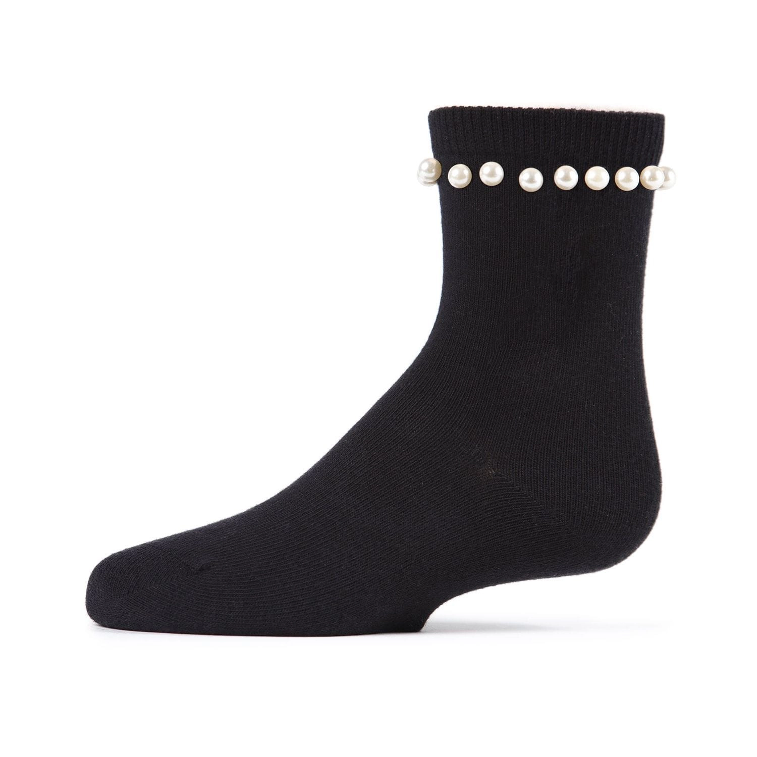 MeMoi String of Pearls Girls Cotton Blend Crew Socks