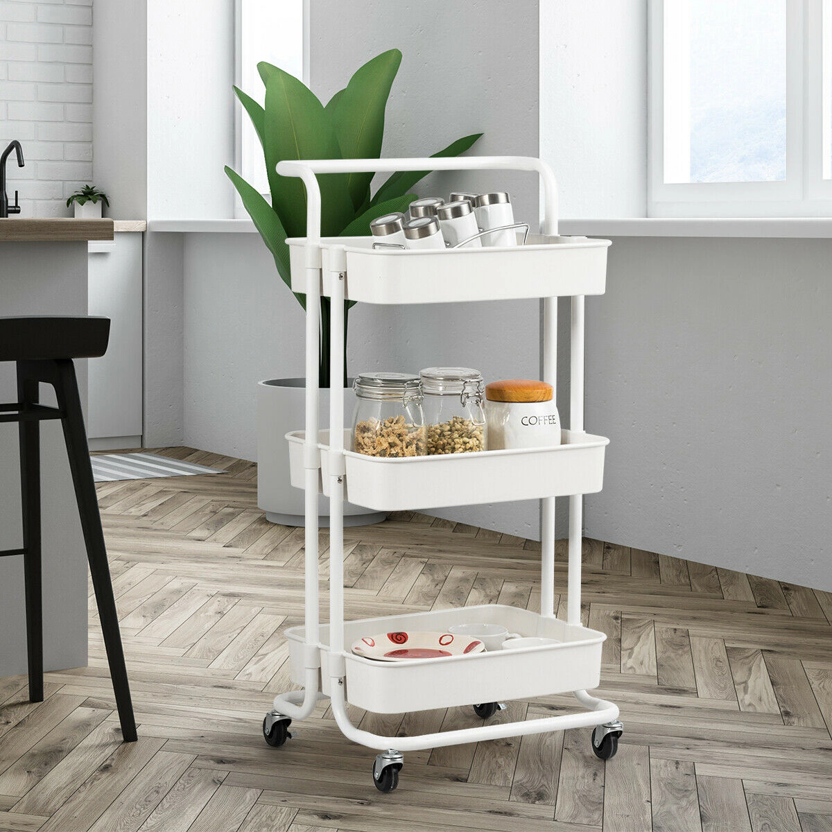Hivvago Rolling Storage Organizer Cart