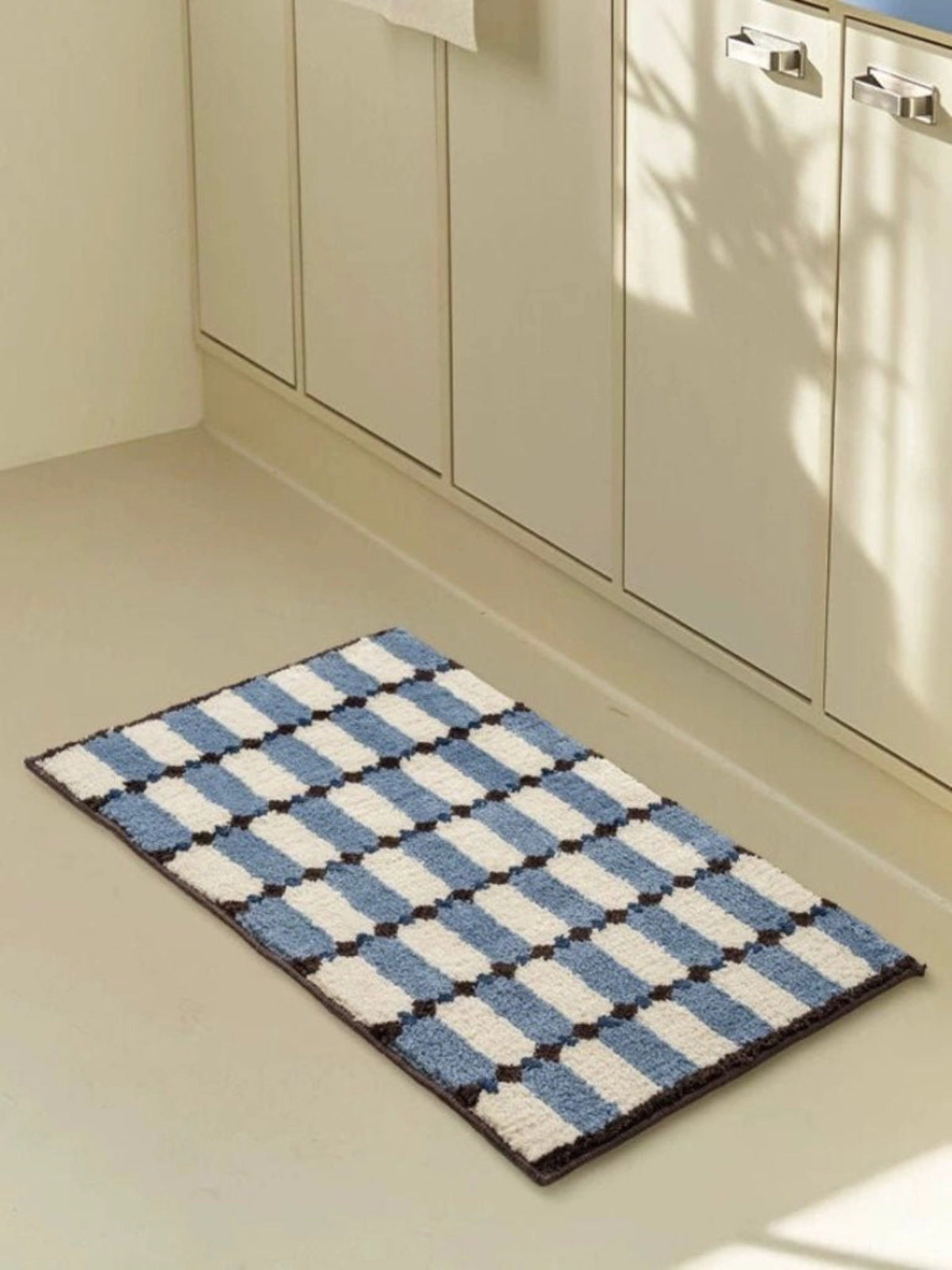 Inspecial Home Soft Absorbent Machine Washable Retro Checker Bath Rug
