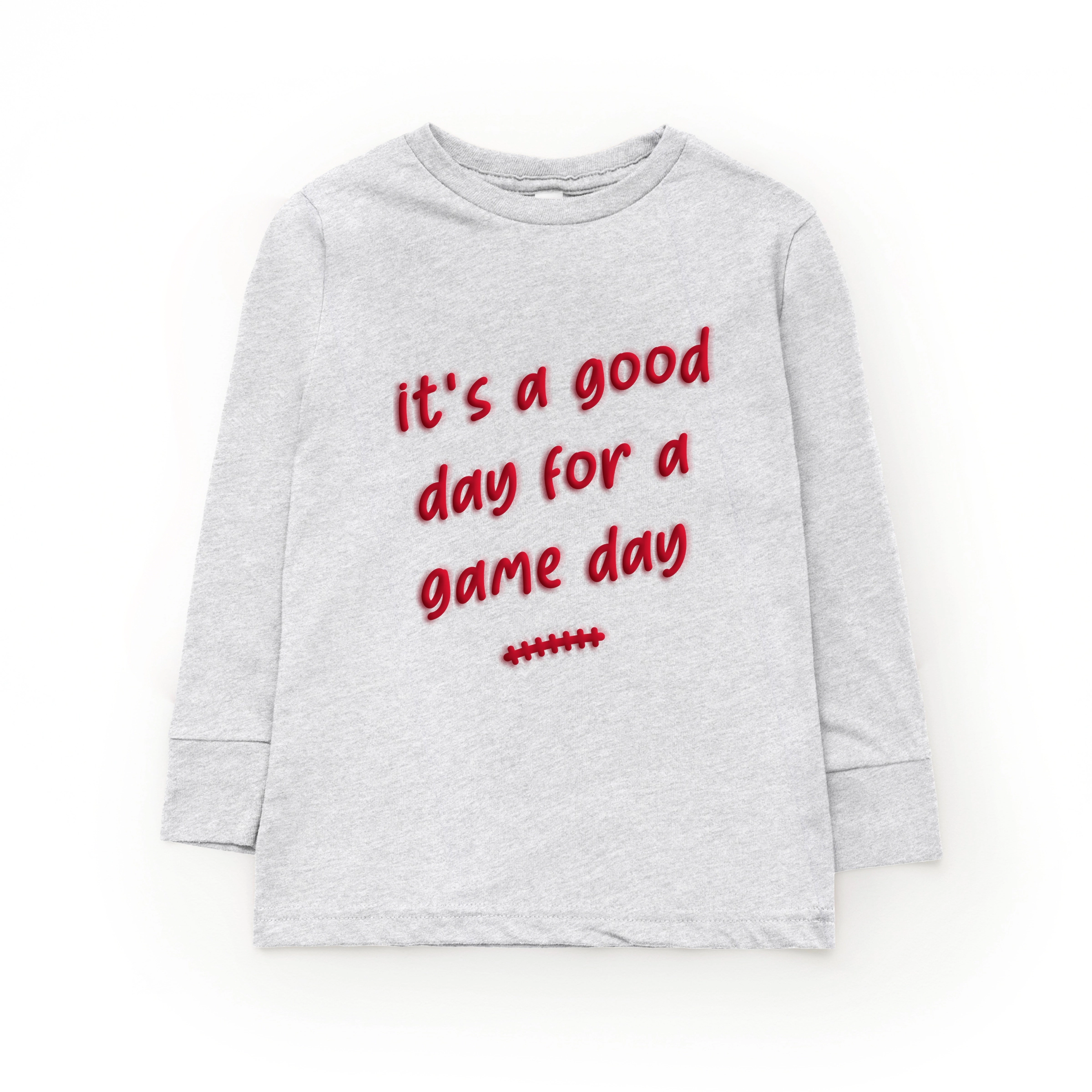 The Juniper Shop - Youth Long Sleeve Graphic T-Shirt It's A Good Day For Game Puff Print