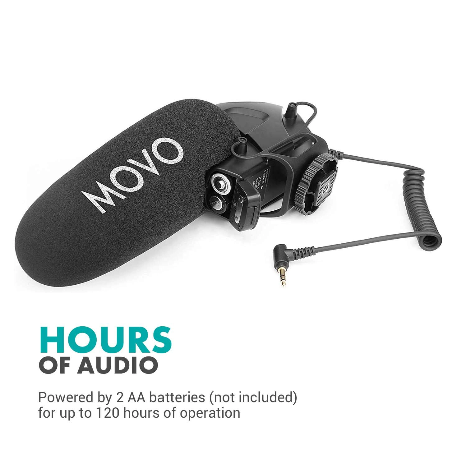 Movo VXR3031 Shotgun Microphone - Supercardioid On-Camera Shotgun Mic