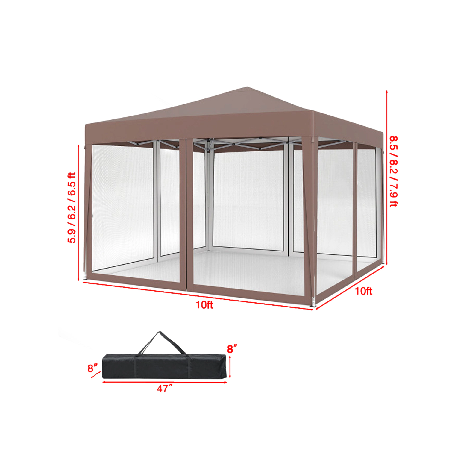 Hivvago Easy Setup Canopy Tent with Protective Mesh
