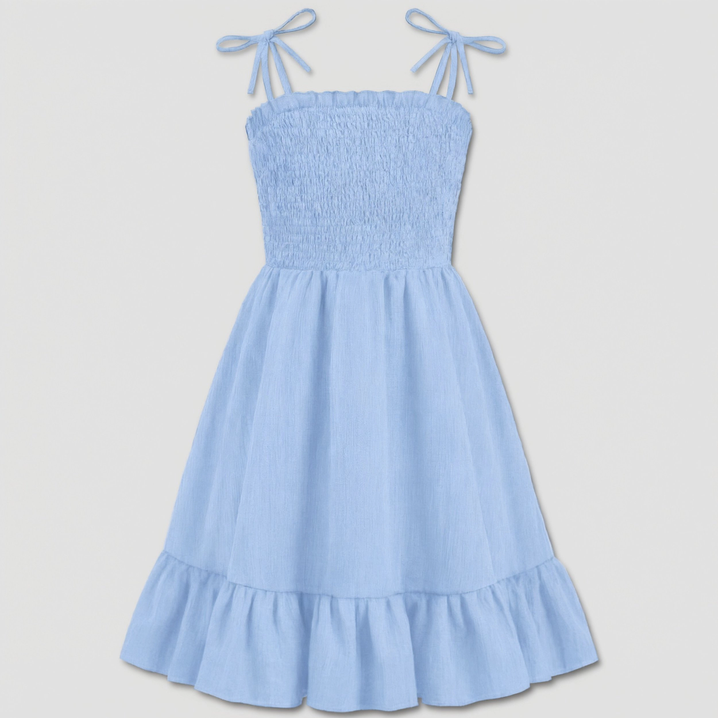 Arshiner Girls Party Dress Midi Cami High Waist Casual Dresses With Pockets Cute Sundress